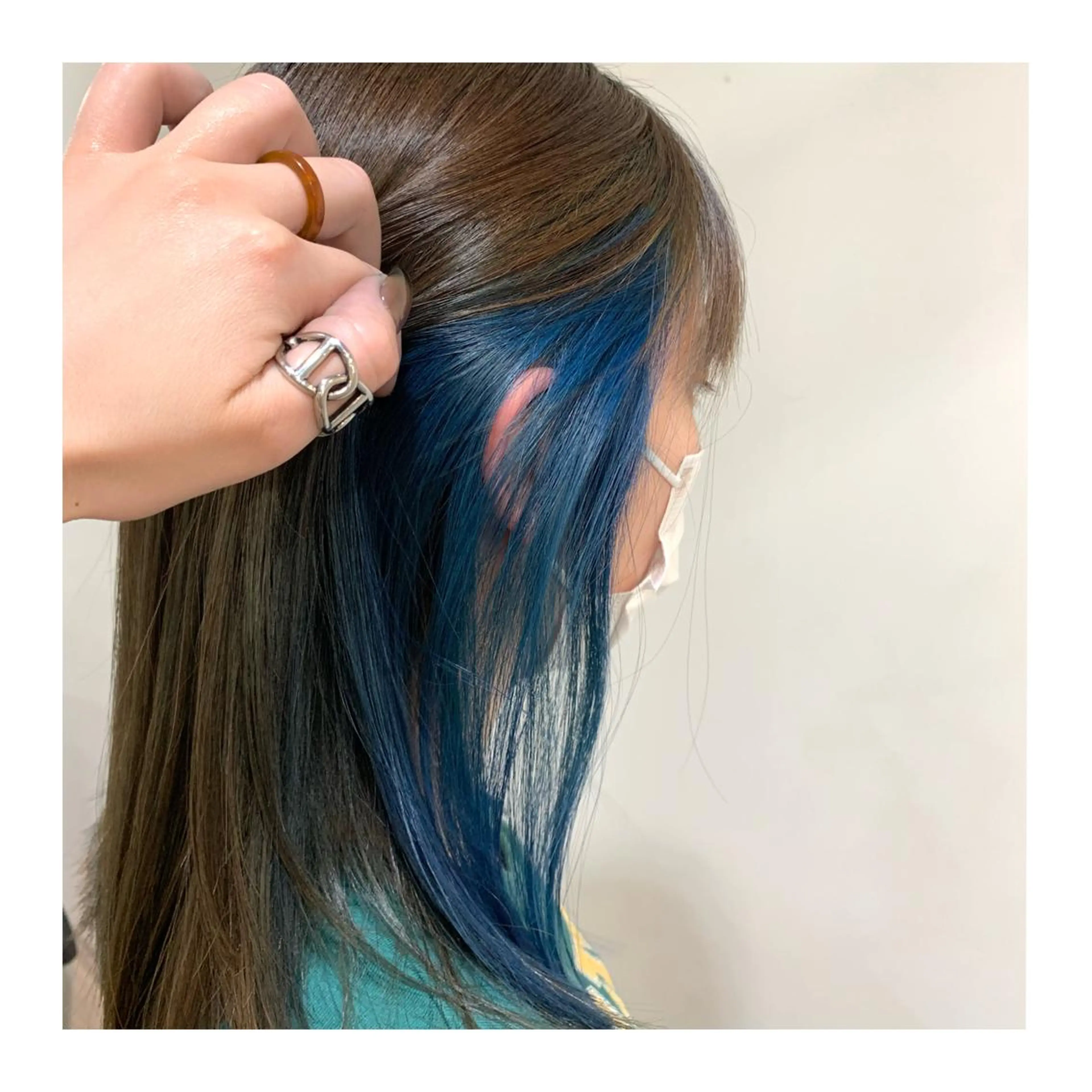 ロング カラー ヘアカラー あべ ゆうかのヘアスタイル