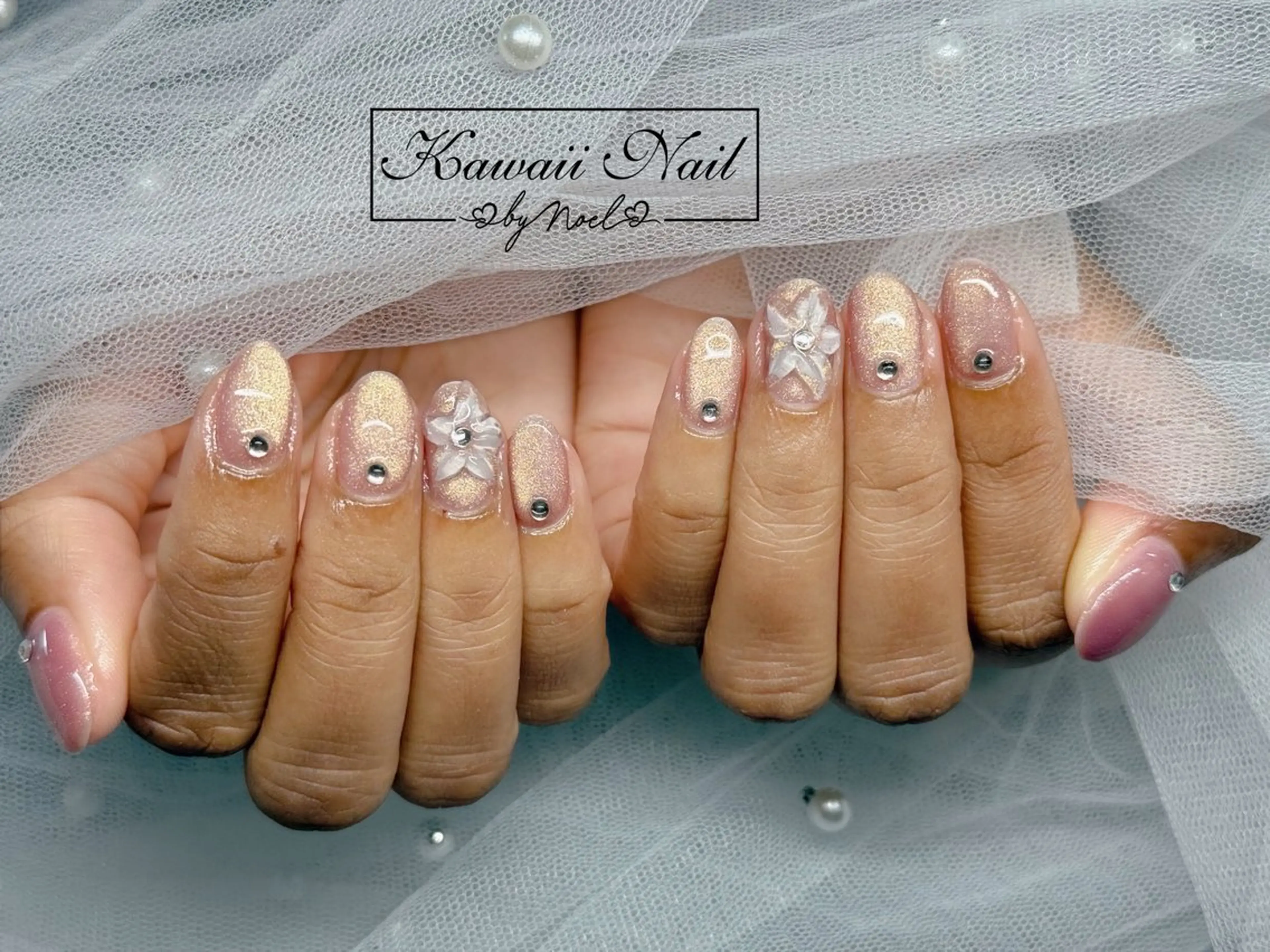 ネイル アートネイル フットネイル フレンチネイル ジェルネイル 韓国ネイル ハンドネイル フットネイル ハンドケア Kawaii Nail Salon所属・Kawaii-jp Tomisatoのネイルデザイン