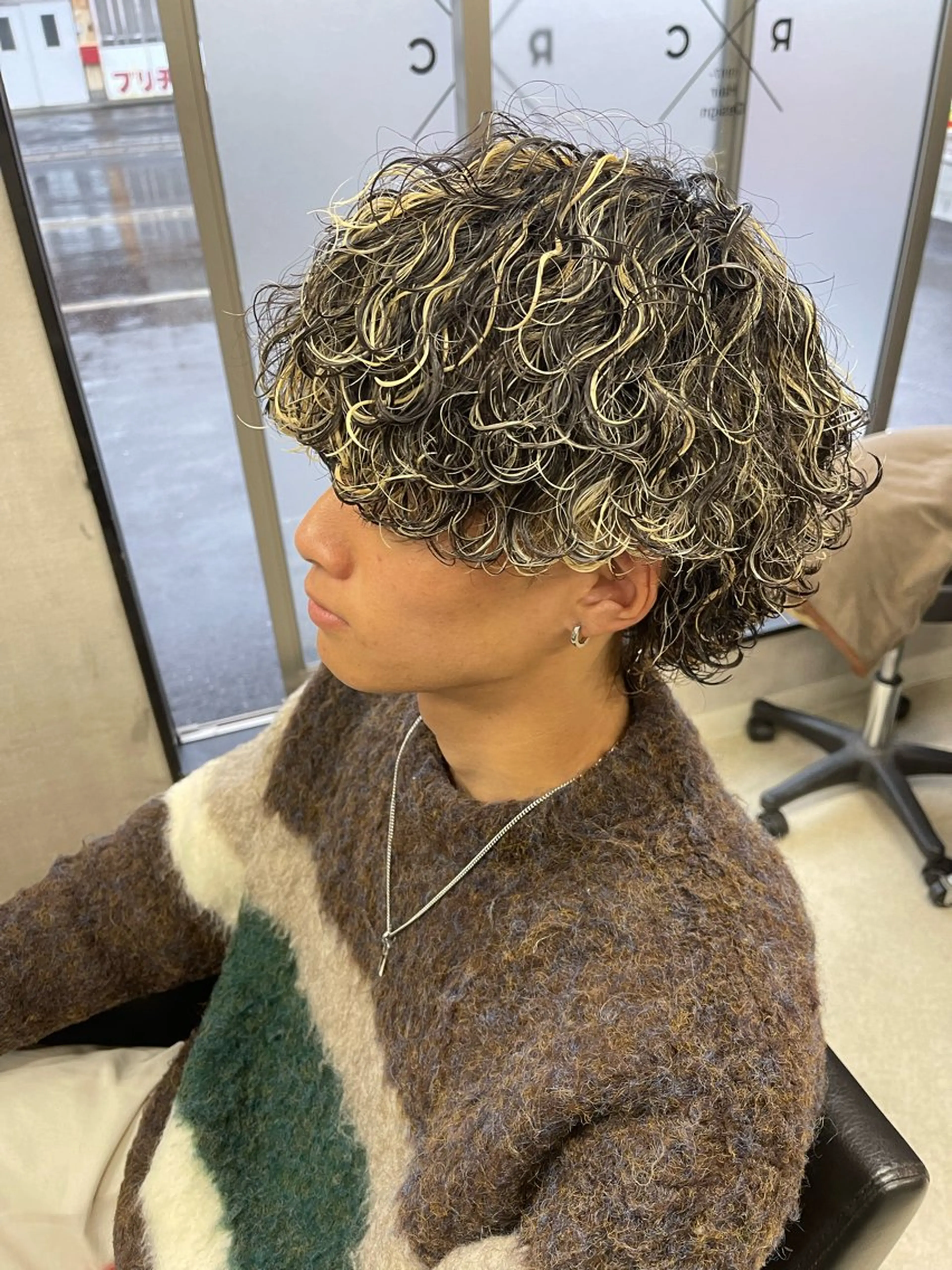 メンズカット+波巻きパーマの写真