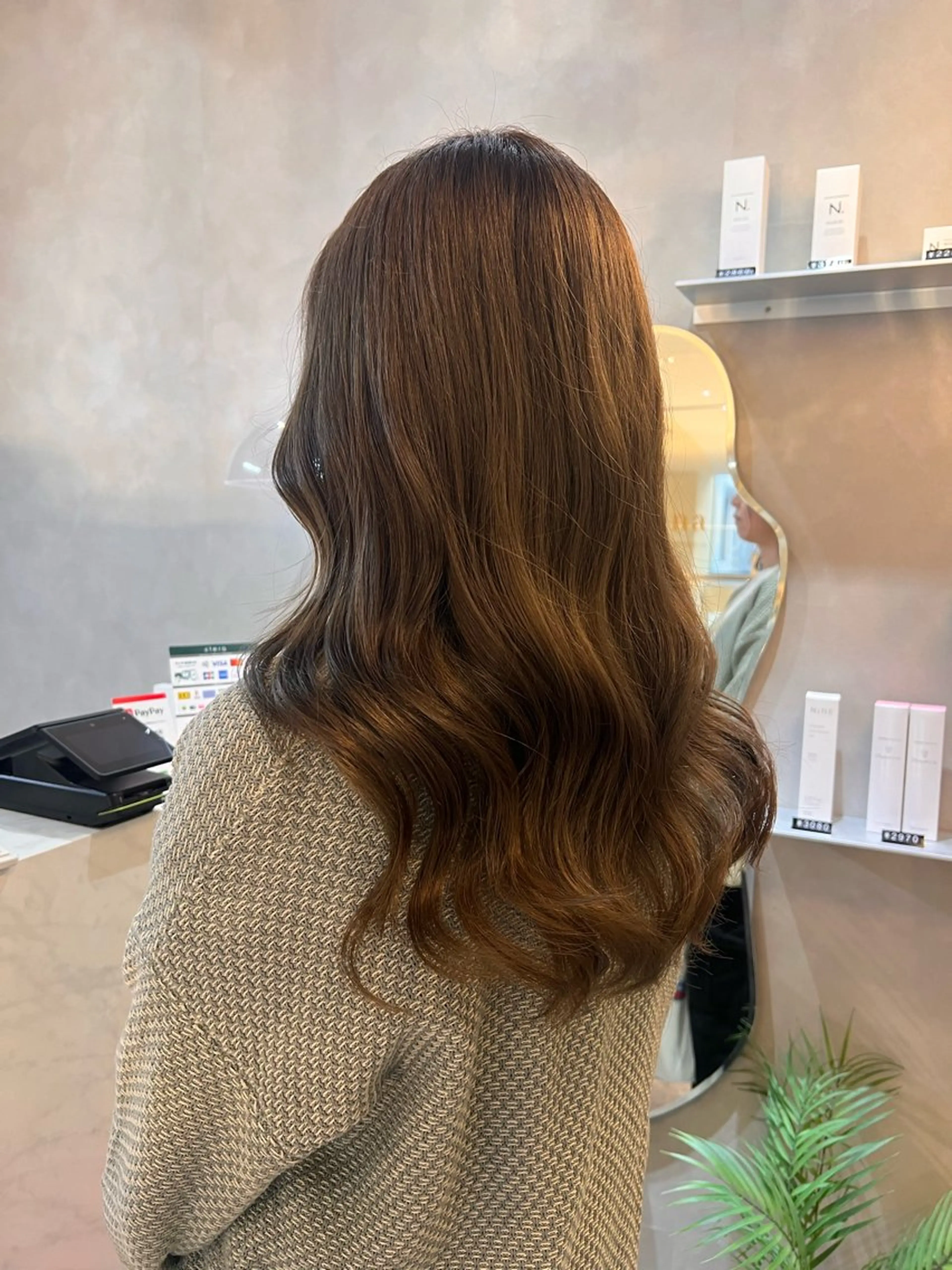 ロング カラー ベージュカラー ヘアカラー トリートメント 💎透明感カラー/ 韓国ヘア💎KANAのヘアスタイル
