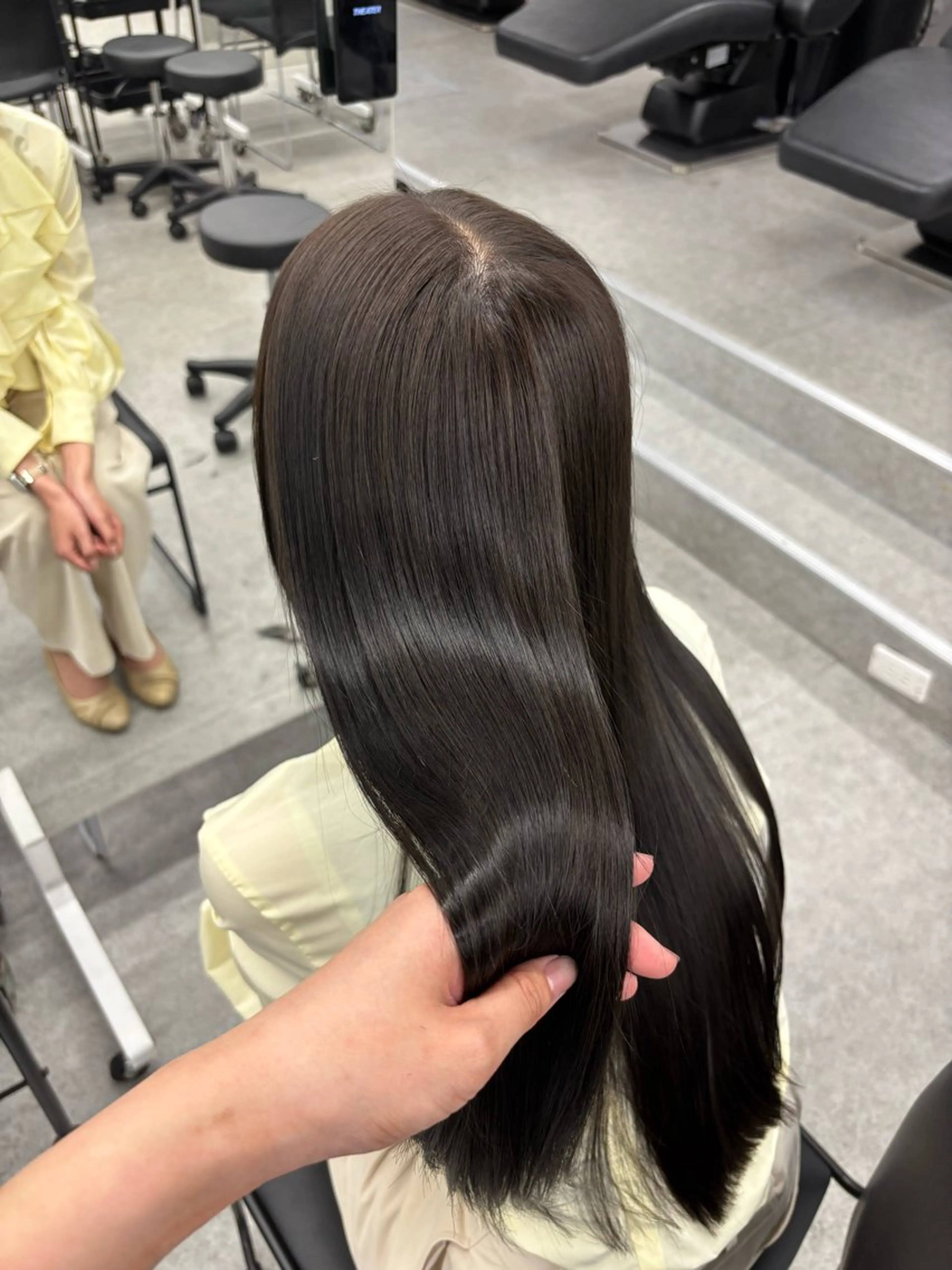 ロング カラー ヘアアレンジ 透明感カラー ワインレッド🍒ラベ ンダーKiyokaのヘアスタイル