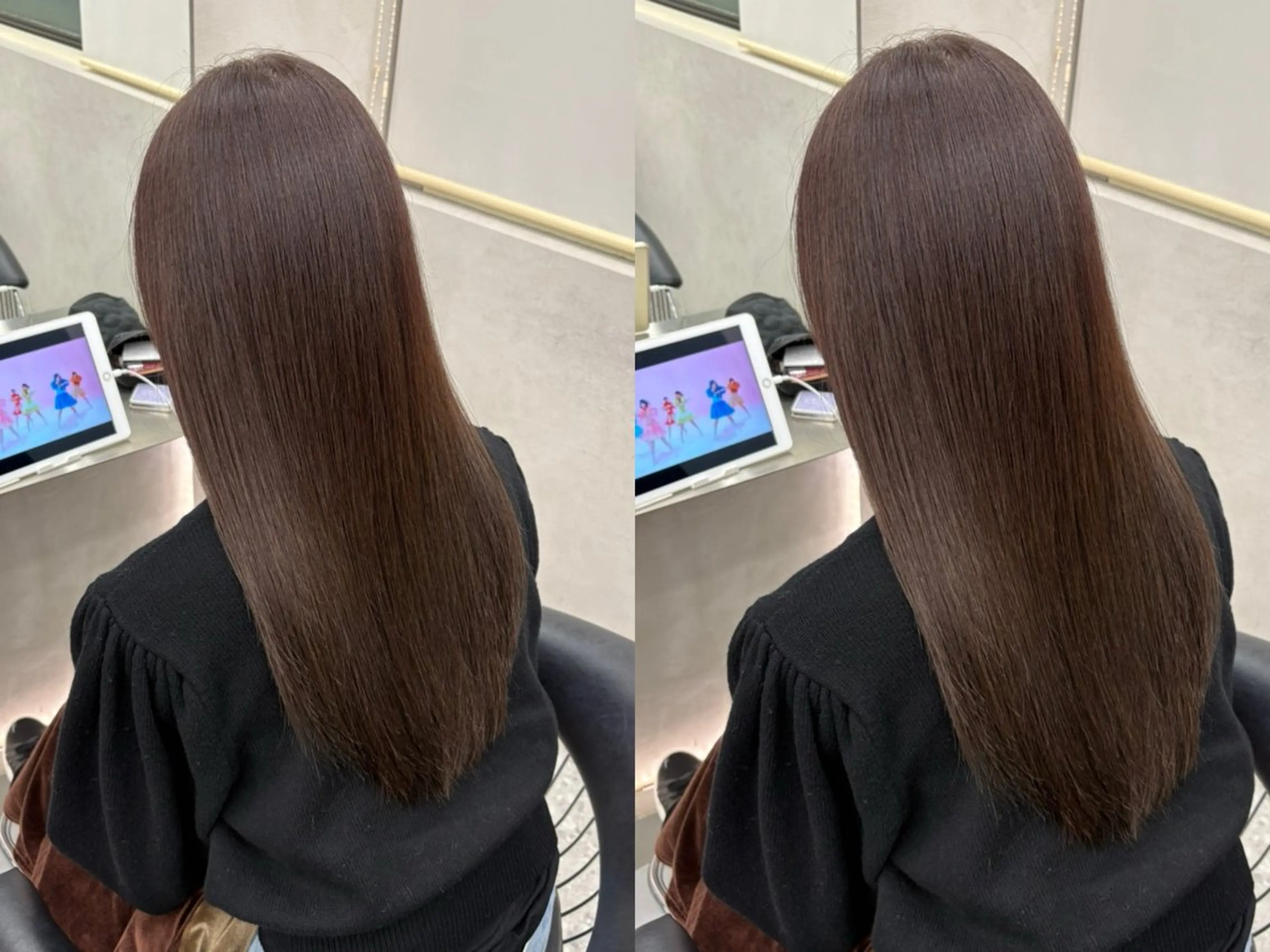 ミディアム カット ヘアカラー トリートメント 韓国🇰🇷レイヤー 透明感/秀瑛🩶のヘアスタイル