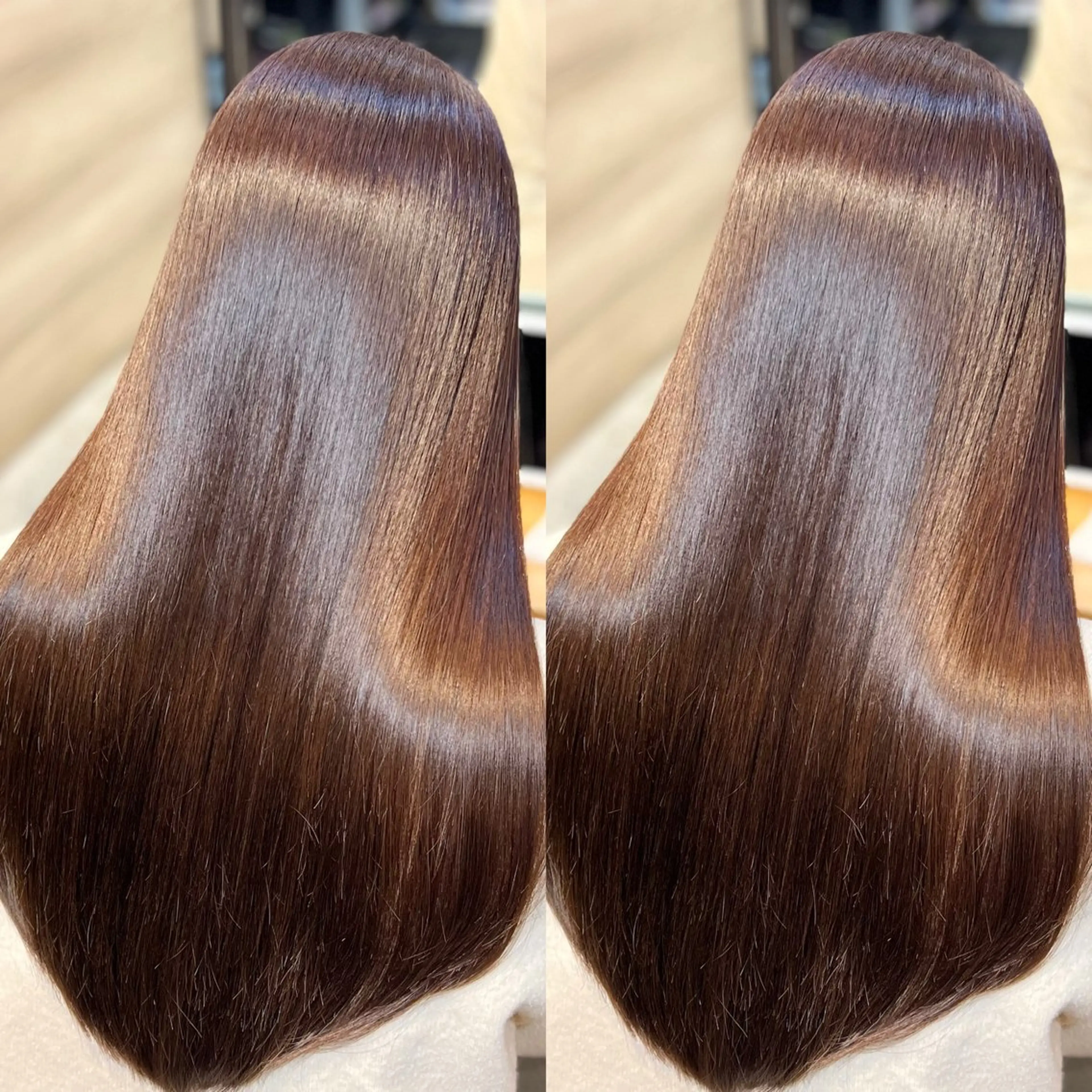 セミロング カラー トリートメント 縮毛矯正 トリートメント 美髪✨モテ髪♥️ お任せください！のヘアスタイル