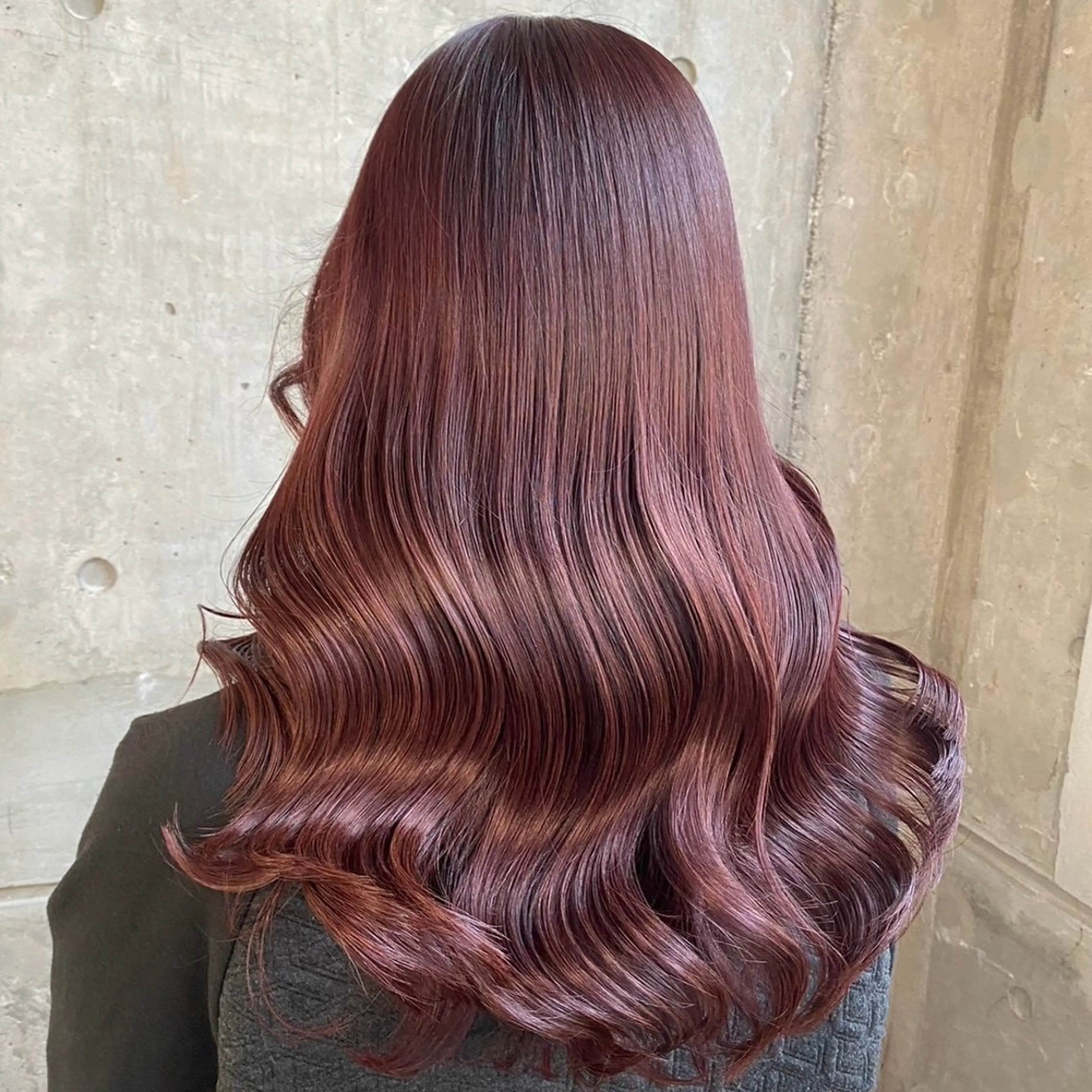 セミロング カラー ヘアカラー トリートメント ヘッドスパ ヘアセット 大人っぽ♡上品な暖色 ♡ブリーチなし♡のヘアスタイル