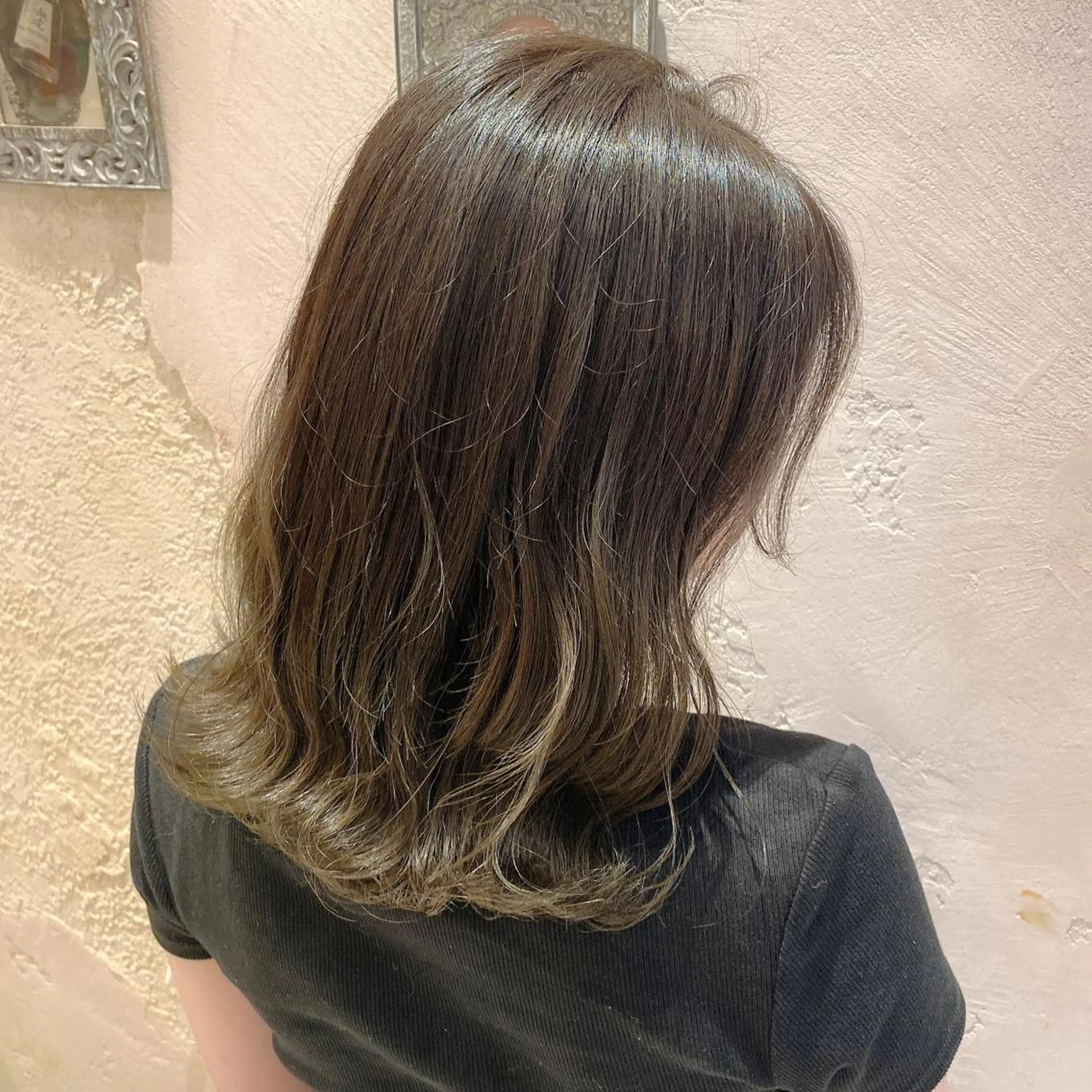 ミディアム カット ヘアカラー トリートメント 代表山口ひな 髪質改善のプロのヘアスタイル