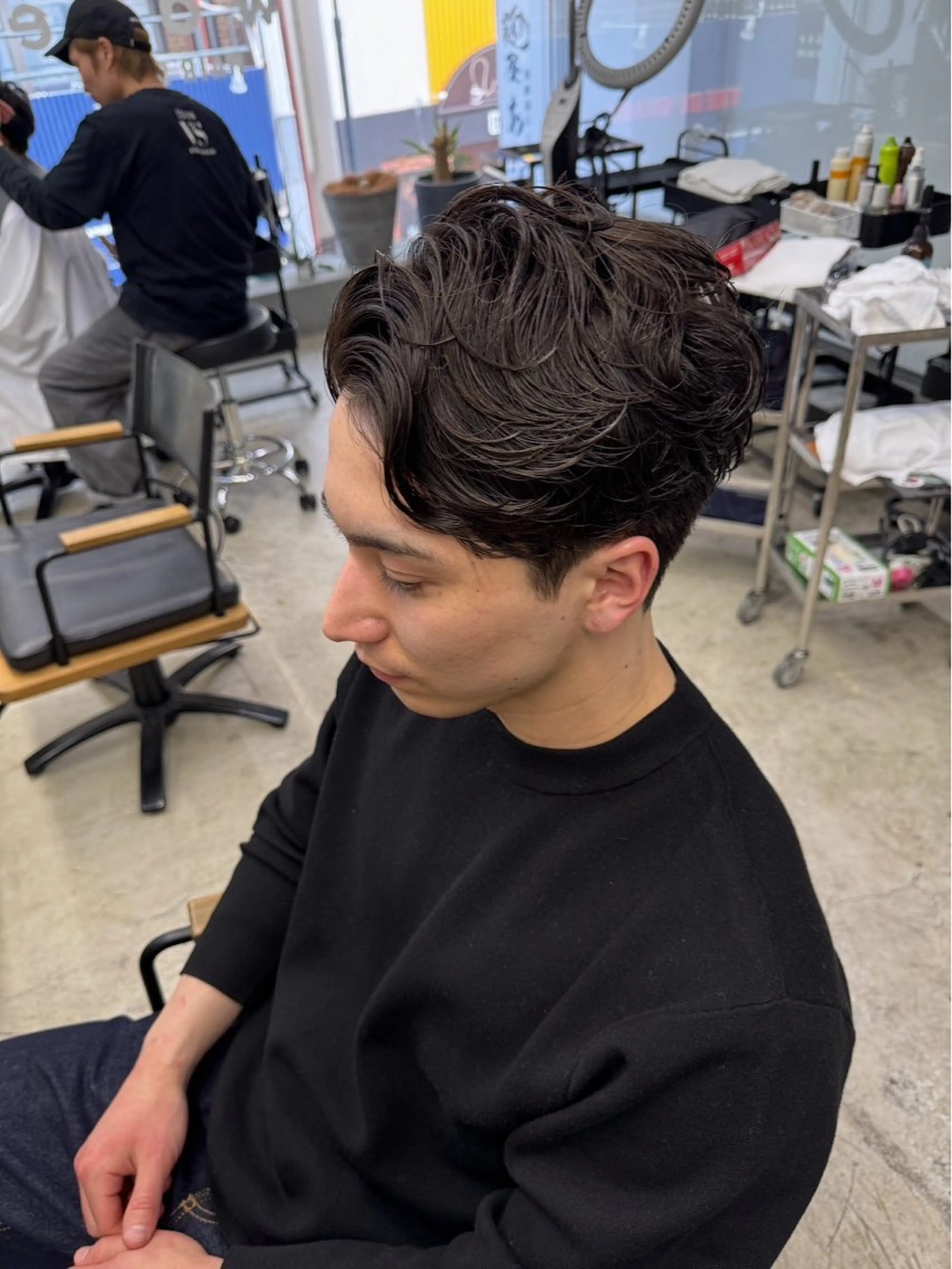 ショート パーマ メンズ カット パーマ メンズ専門サロン wokeのヘアスタイル