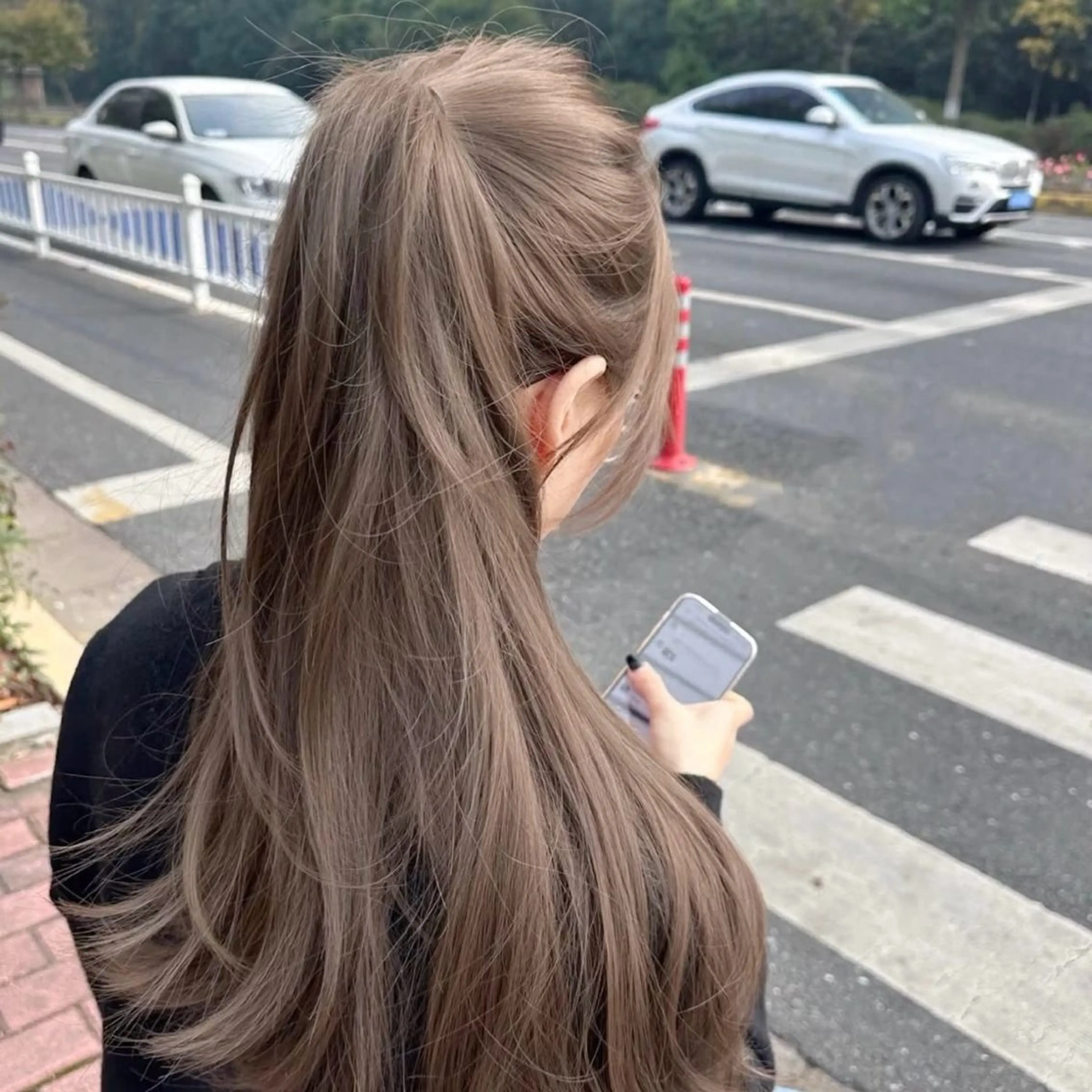 ロング カラー ヘアカラー トリートメント 赤みなし透明感カラー 🩶RION🦋のヘアスタイル