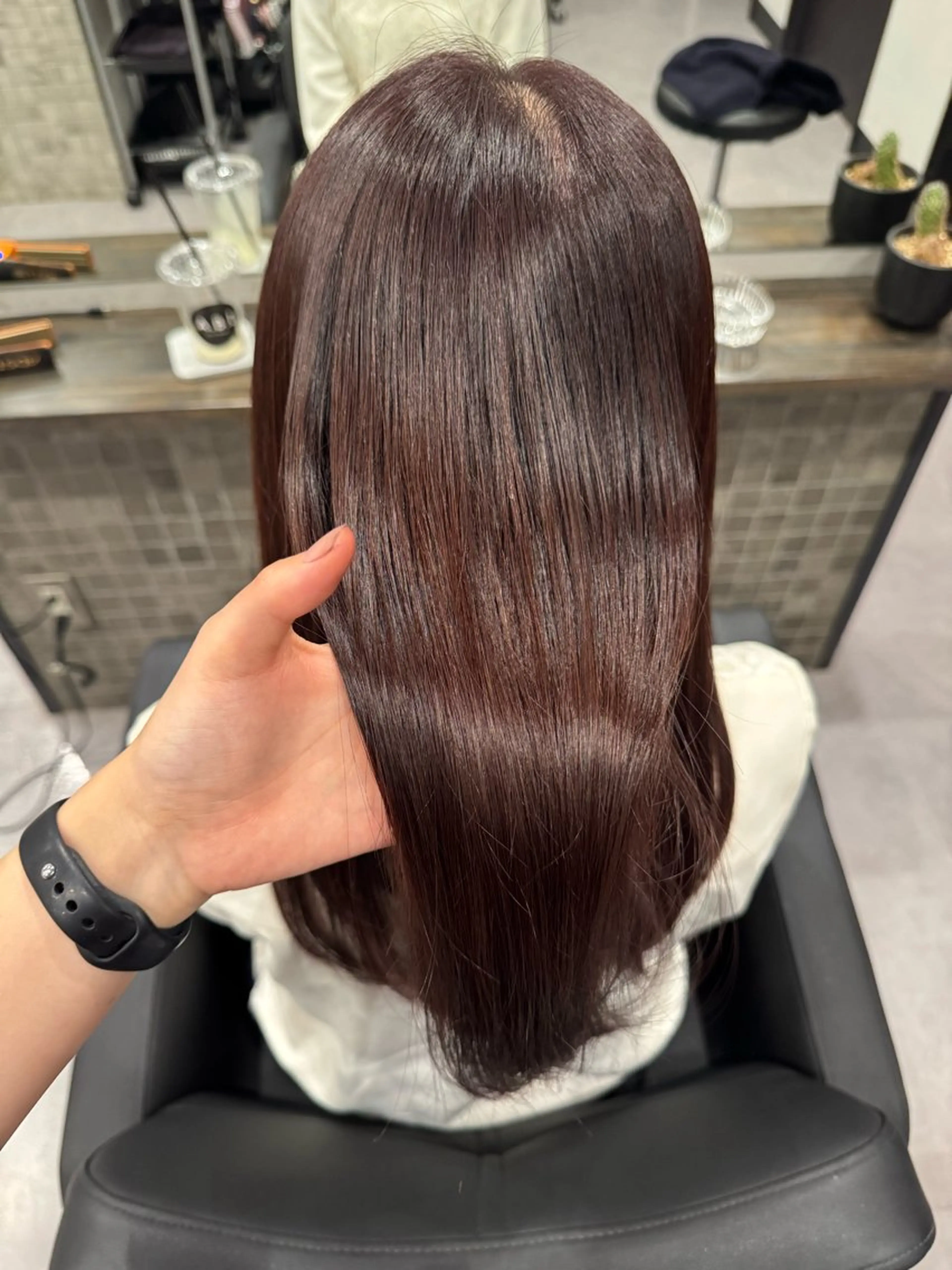 セミロング カラー ブラウンカラー ピンクカラー ピンクブラウン 🖤Ayaka🖤 モデル様募集中🌙のヘアスタイル