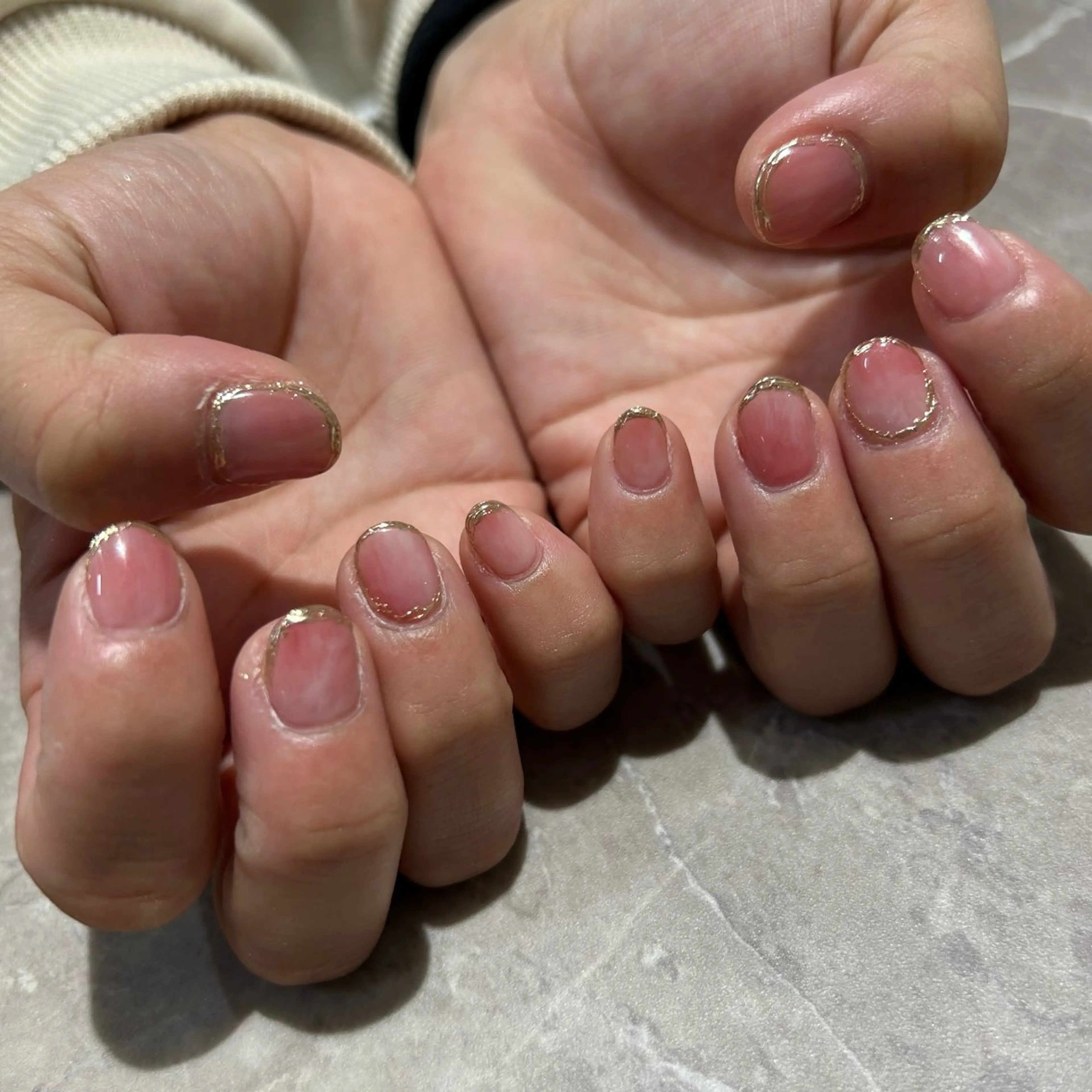 ネイル ニュアンスネイル ショートネイル Lulea nail所属・Lulea nailのネイルデザイン