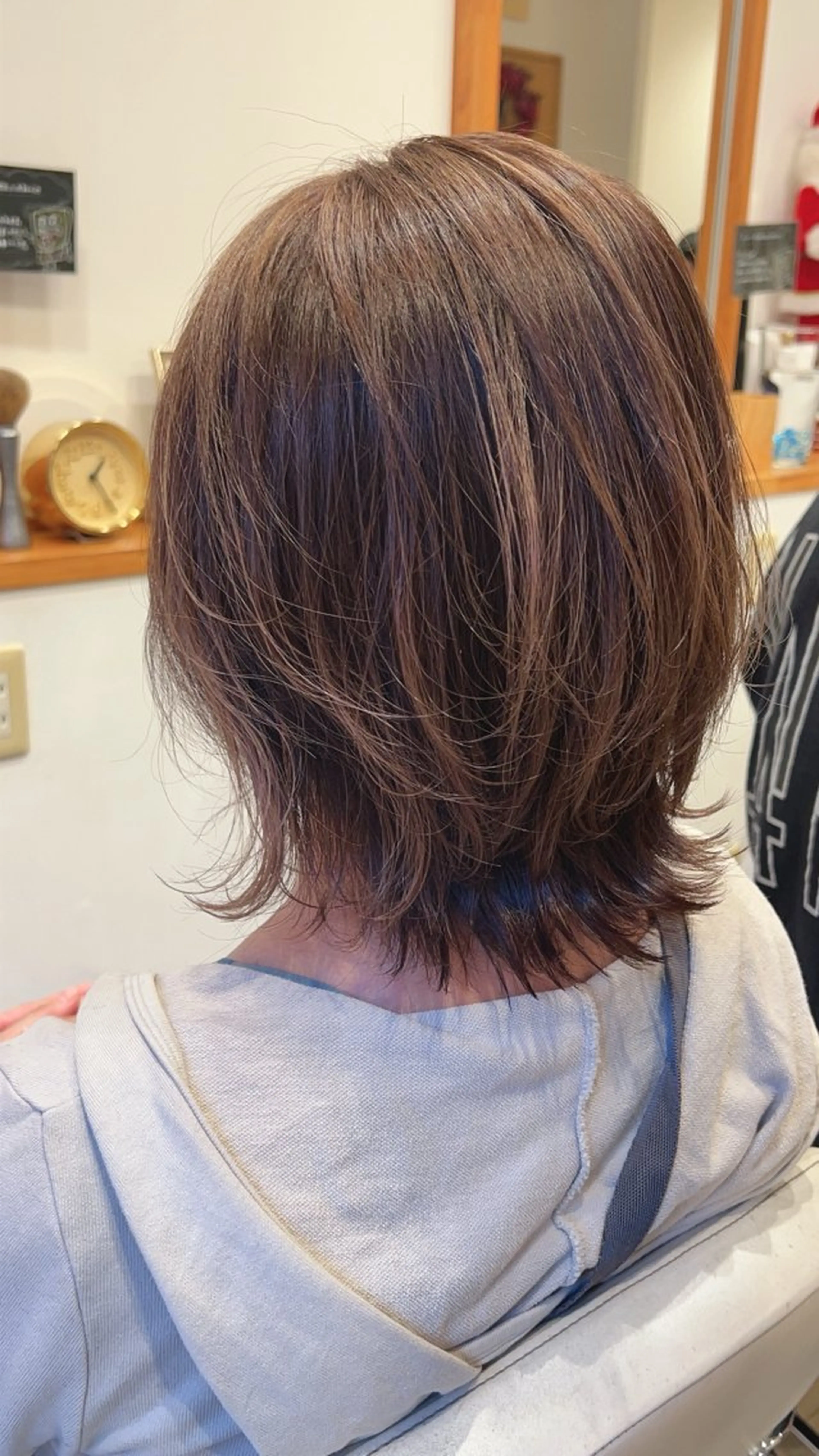 ミディアム カラー カット ヘアカラー アザマ　ヤスカツ _rosso 川口のヘアスタイル