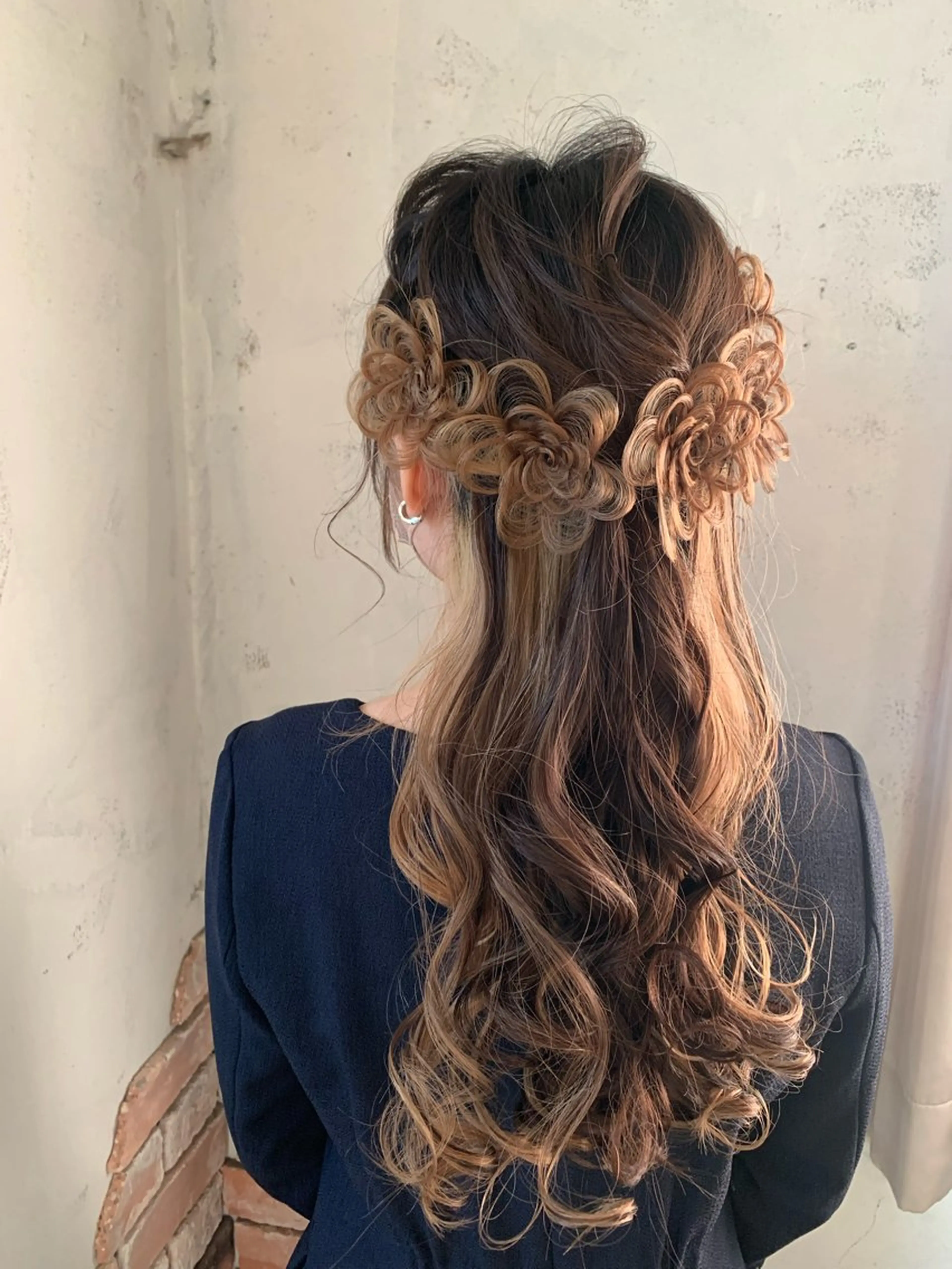 ヘアアレンジ ハーフアップ SALOWIN名古屋栄suite店所属・マンツーマン 半個室サロン中田大喜のヘアスタイル