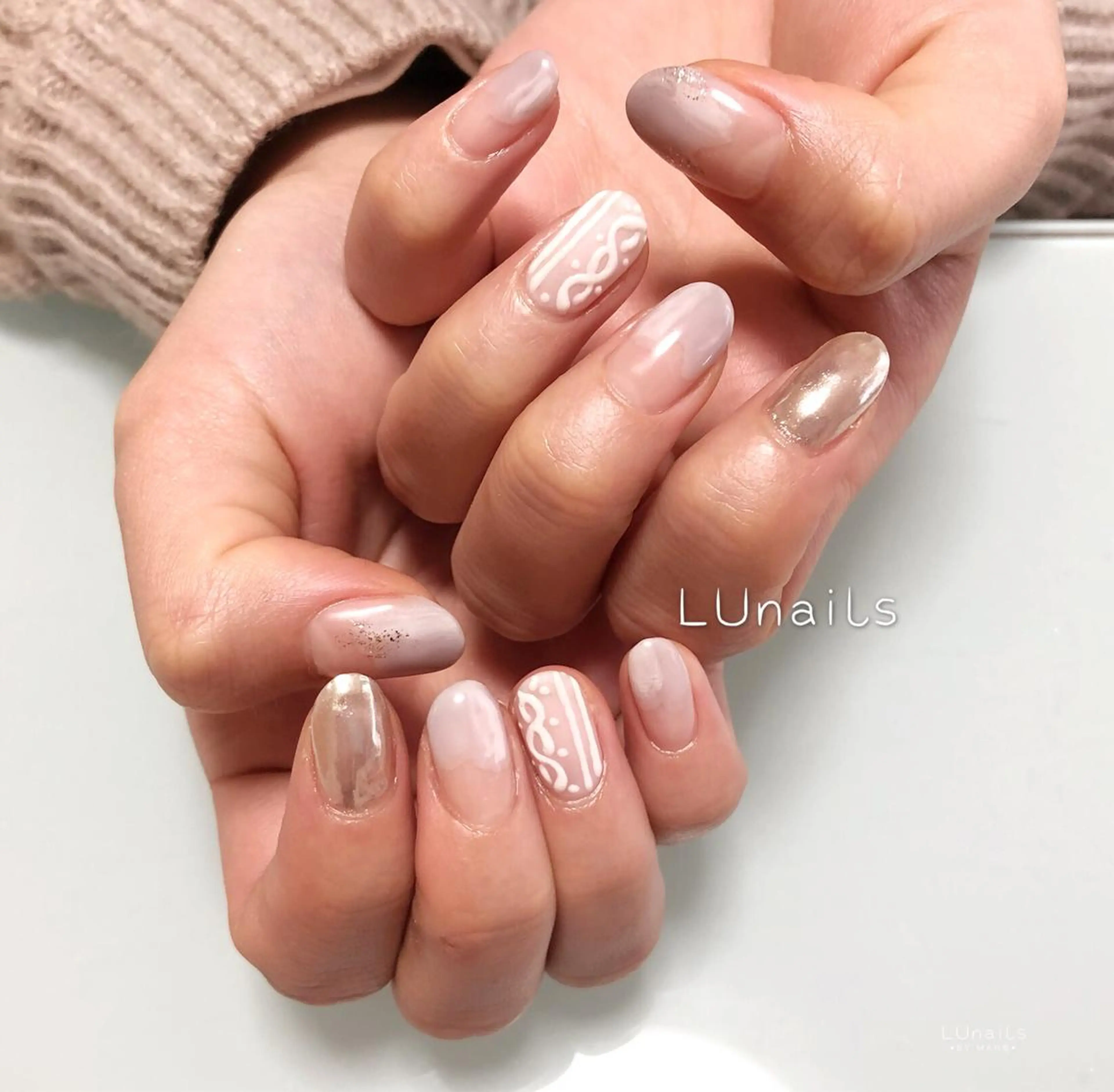 ネイル ハンドネイル フットネイル LUnails MAHOのネイルデザイン