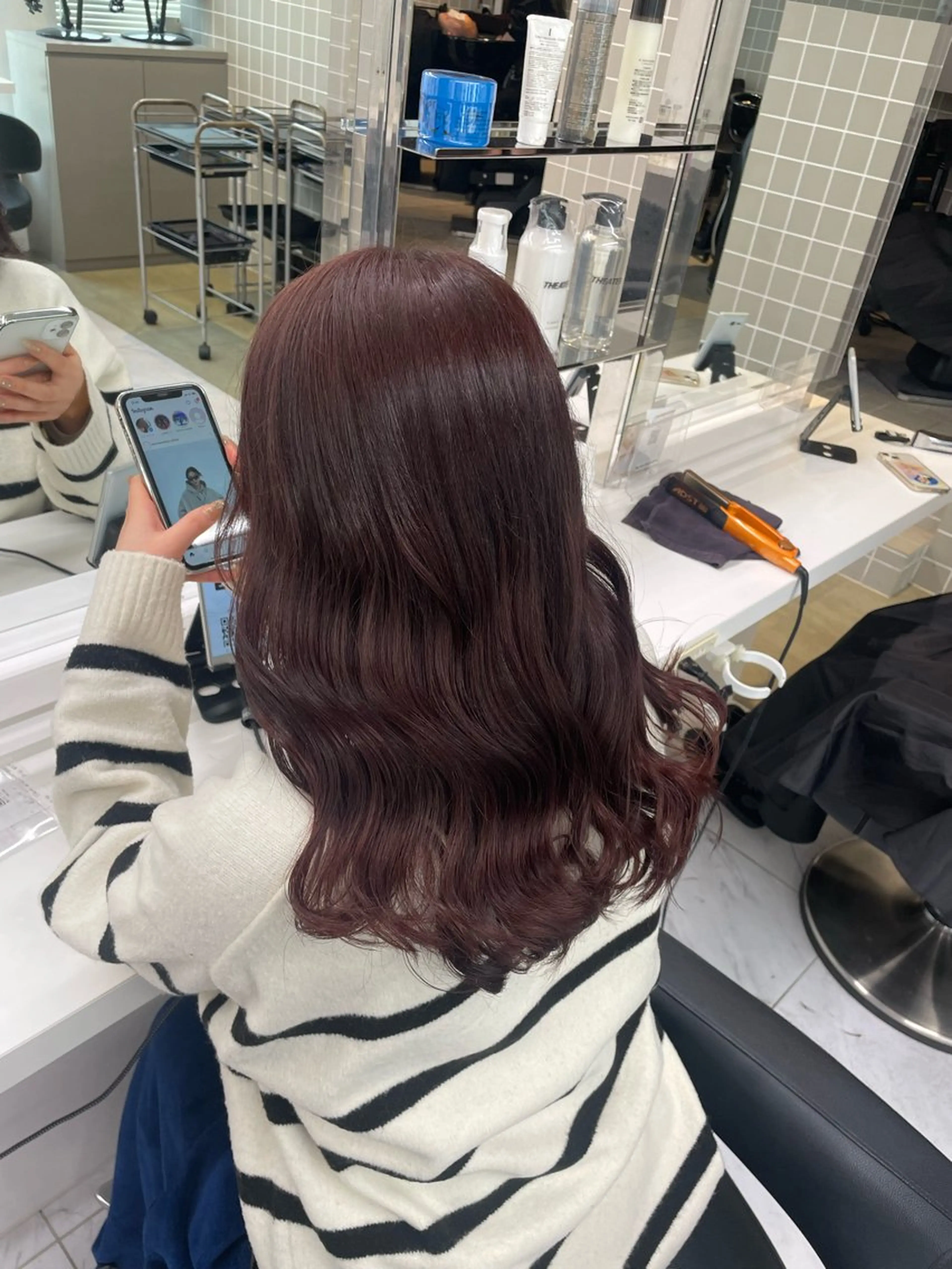 ロング カラー ヘアアレンジ ヘアカラー トリートメント ヘッドスパ 💗暖色特化ピンク/ 赤髪💗HARUNAのヘアスタイル