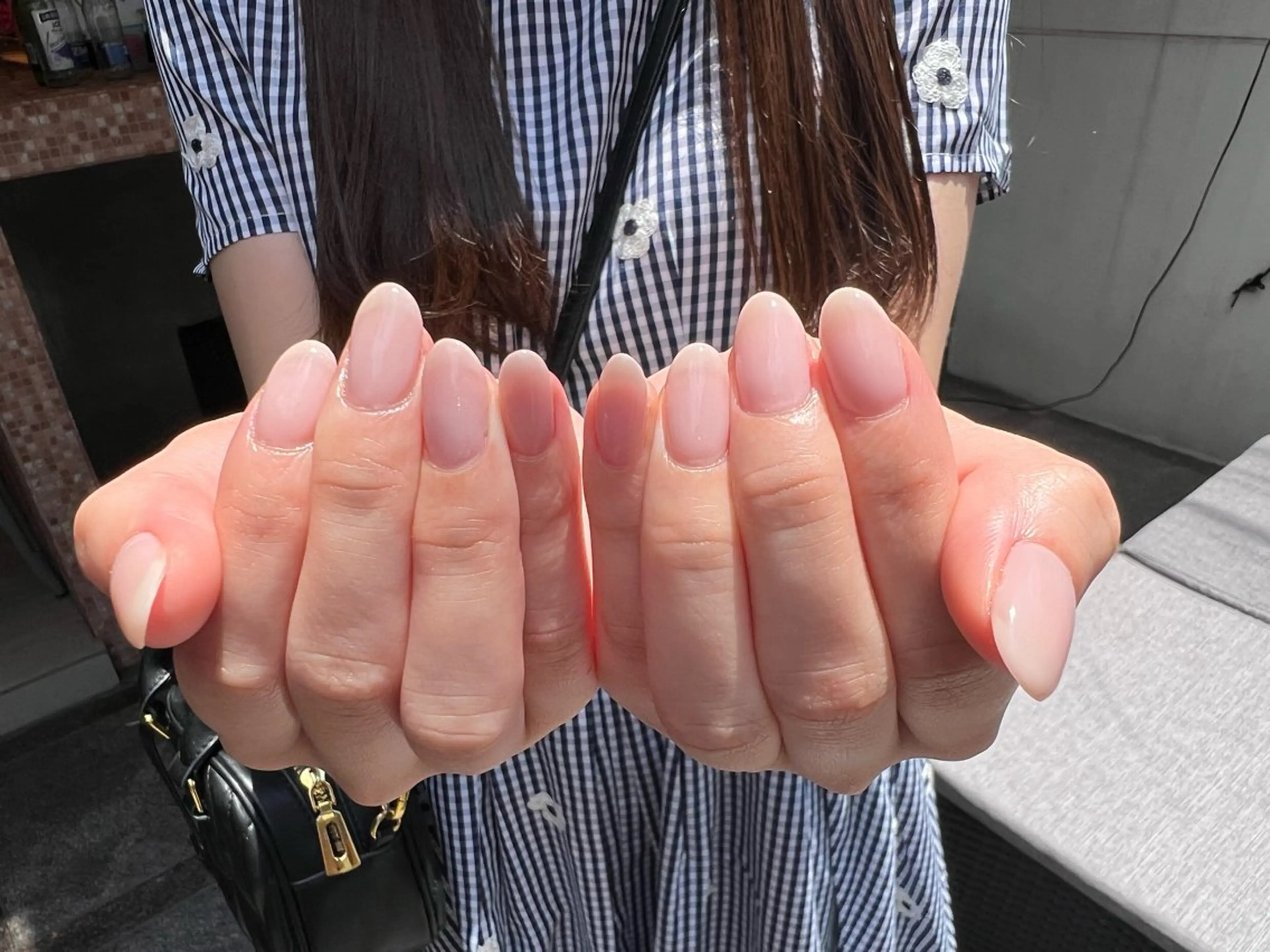ネイル ワンカラーネイル ピンク 日下 ちなつのネイルデザイン