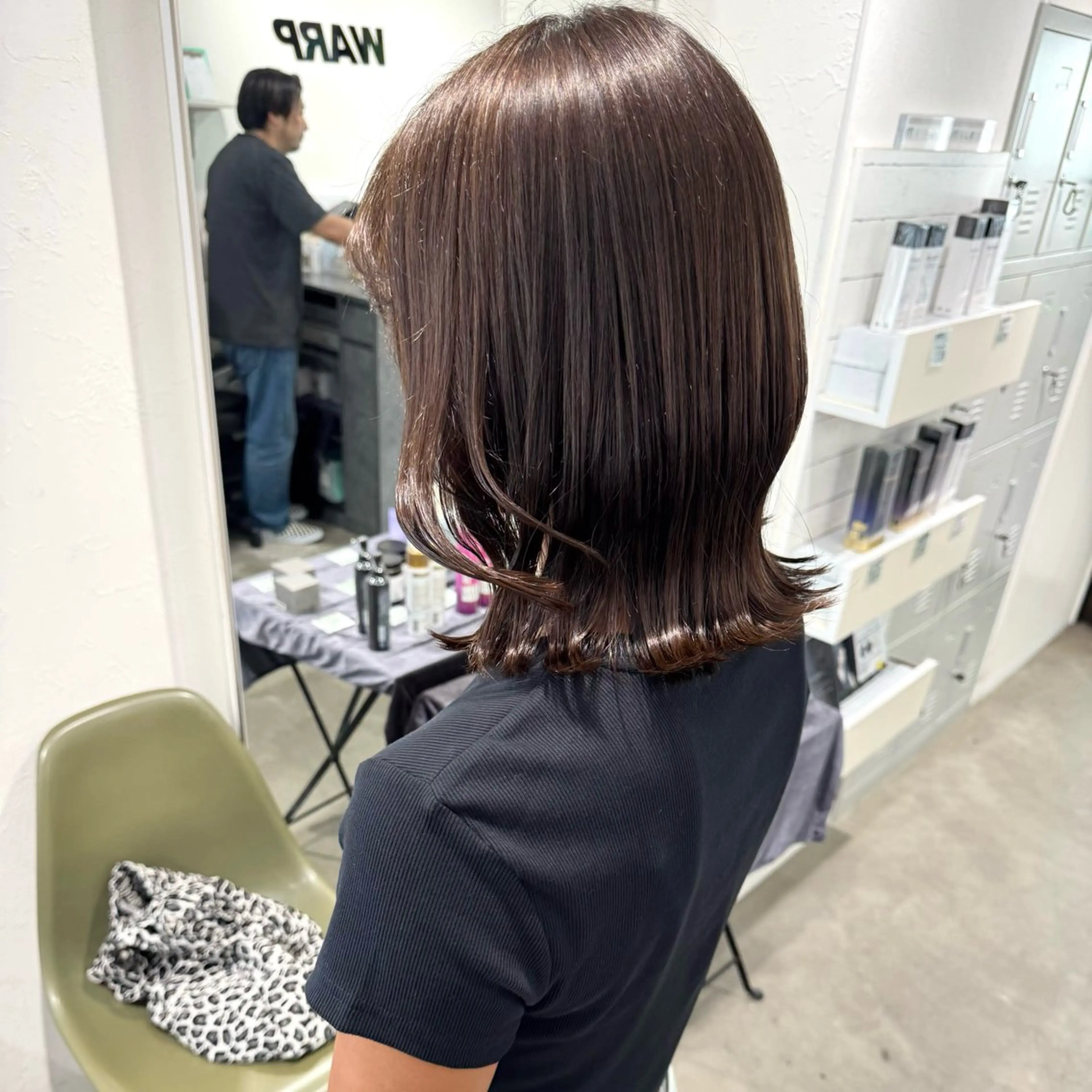 ミディアム カラー カット ヘアカラー 縮毛矯正/暗めカラー AYANO 💗🪽のヘアスタイル