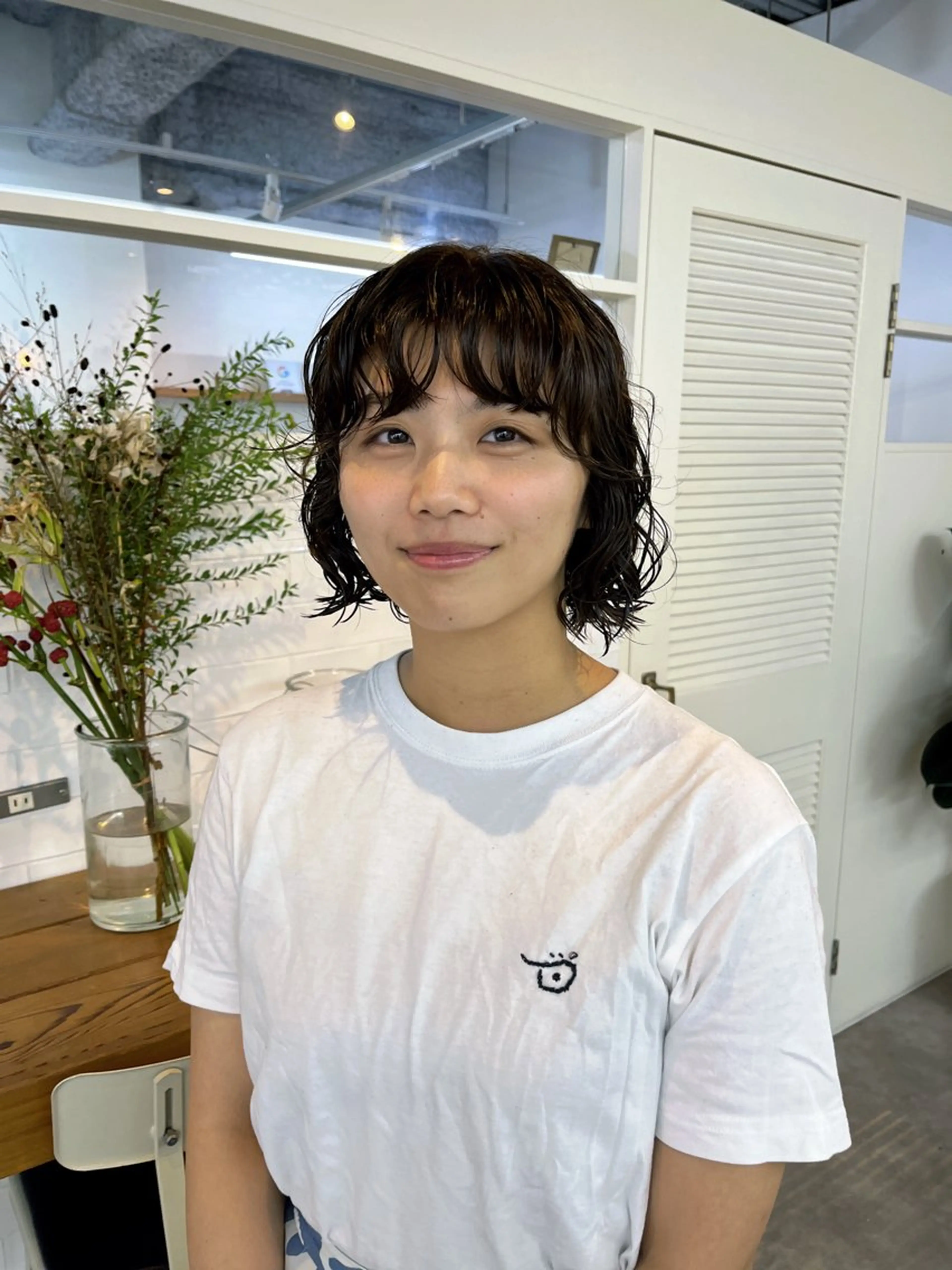 ショート パーマ benji仙台所属・KOKI/ ボブ/ パーマ/透明感カラーのヘアスタイル