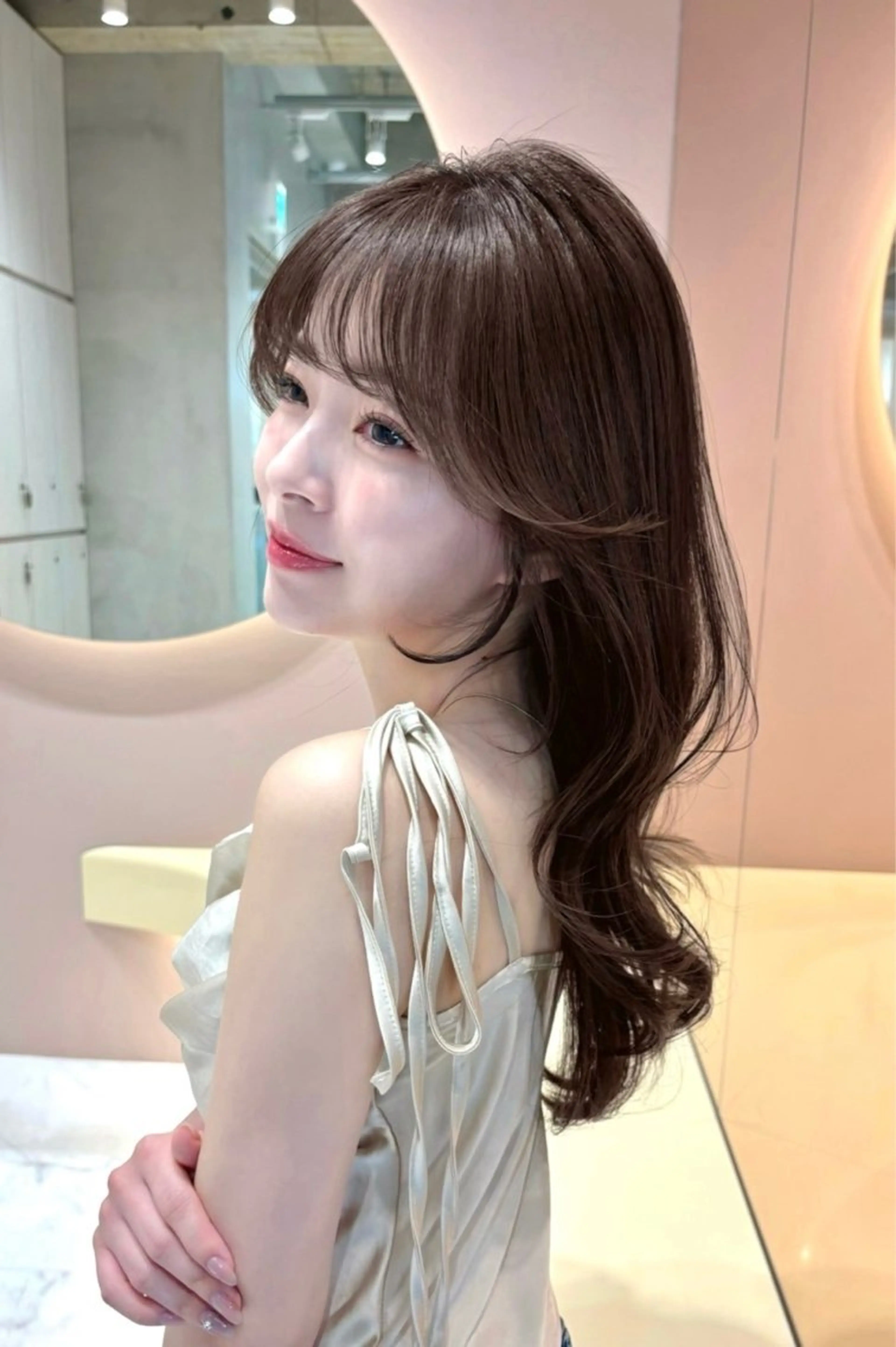 セミロング カット ヘアカラー トリートメント 大宮🤍髪質改善 韓国ヘア🤍なるのヘアスタイル