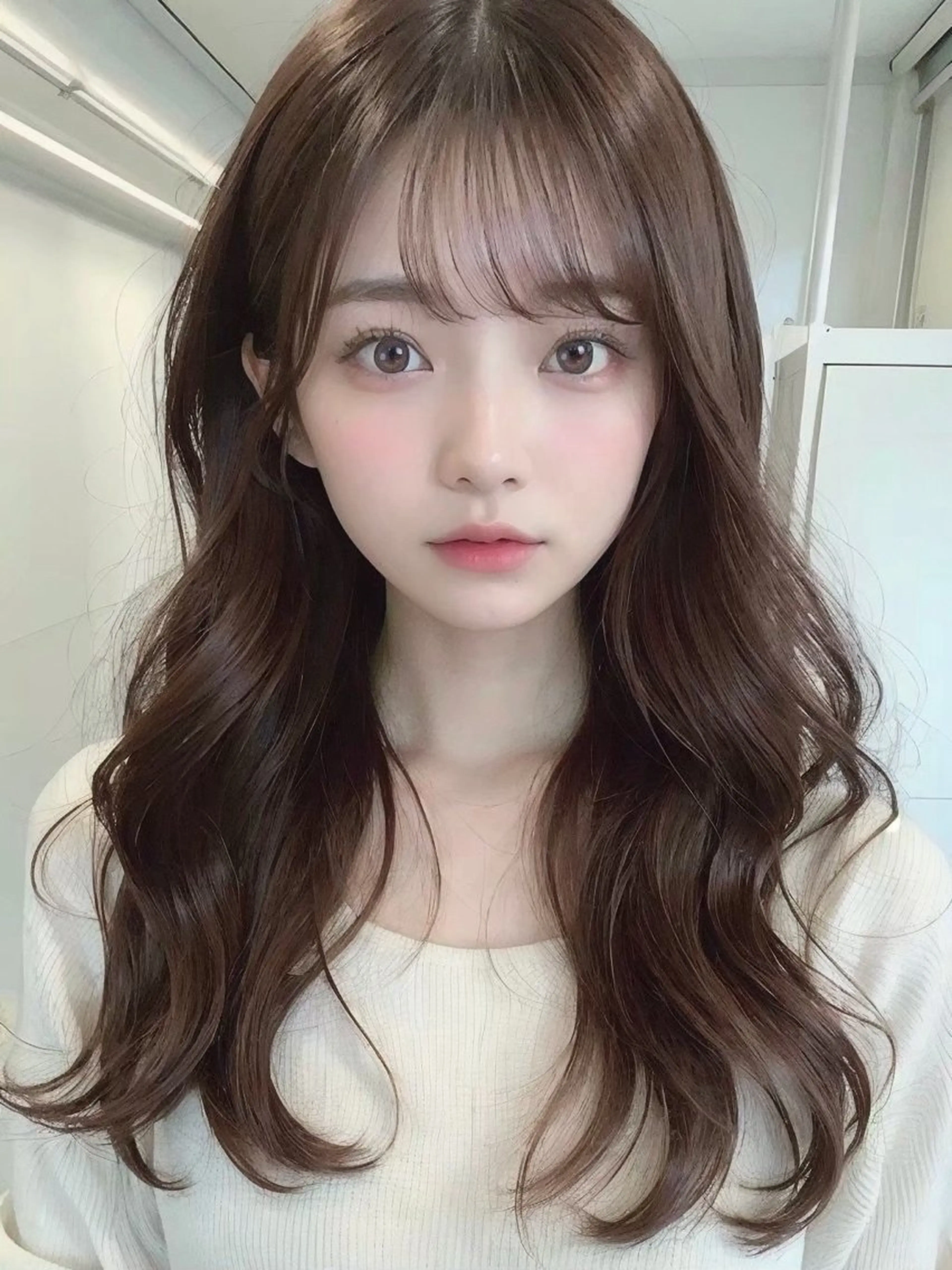 ロング カラー ヘアアレンジ 艶カラー/アイドル 前髪/内藤　輝のヘアスタイル