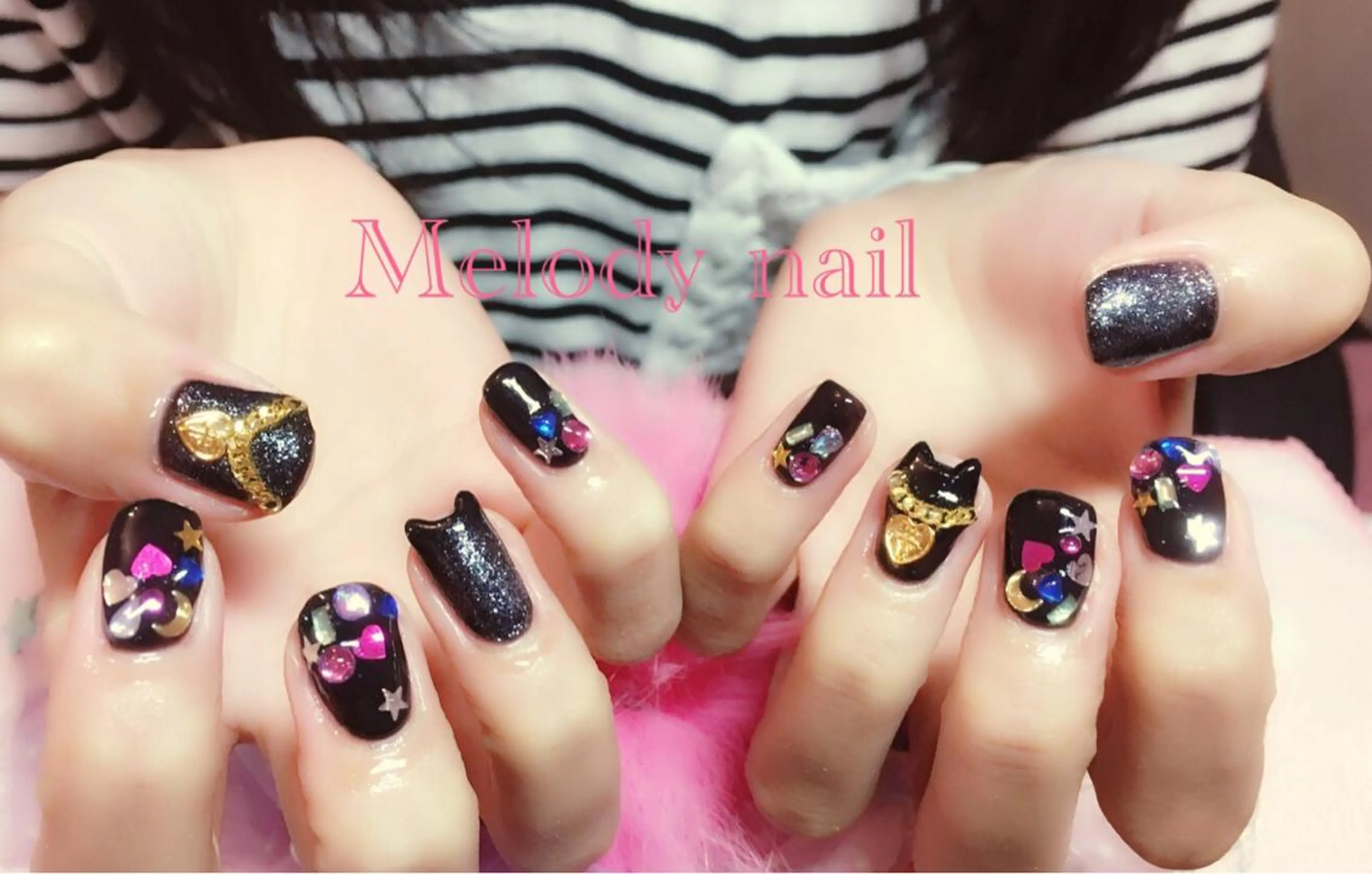 ネイル ハロウィン スカルプネイル Melodynail所属・Melody nailのネイルデザイン