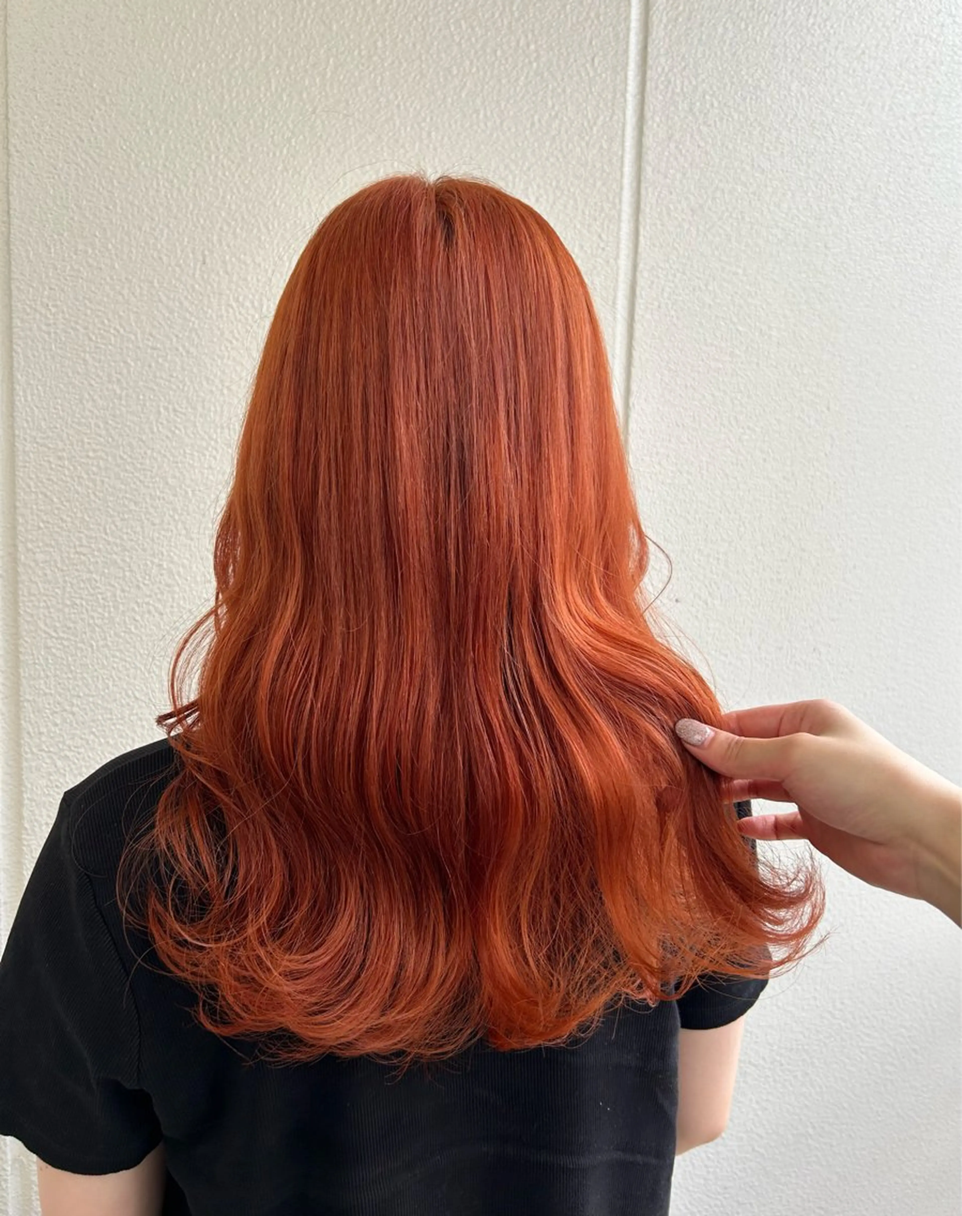 ロング カラー オレンジ 《暖色/韓国hair 》🇰🇷桑原ユキネのヘアスタイル