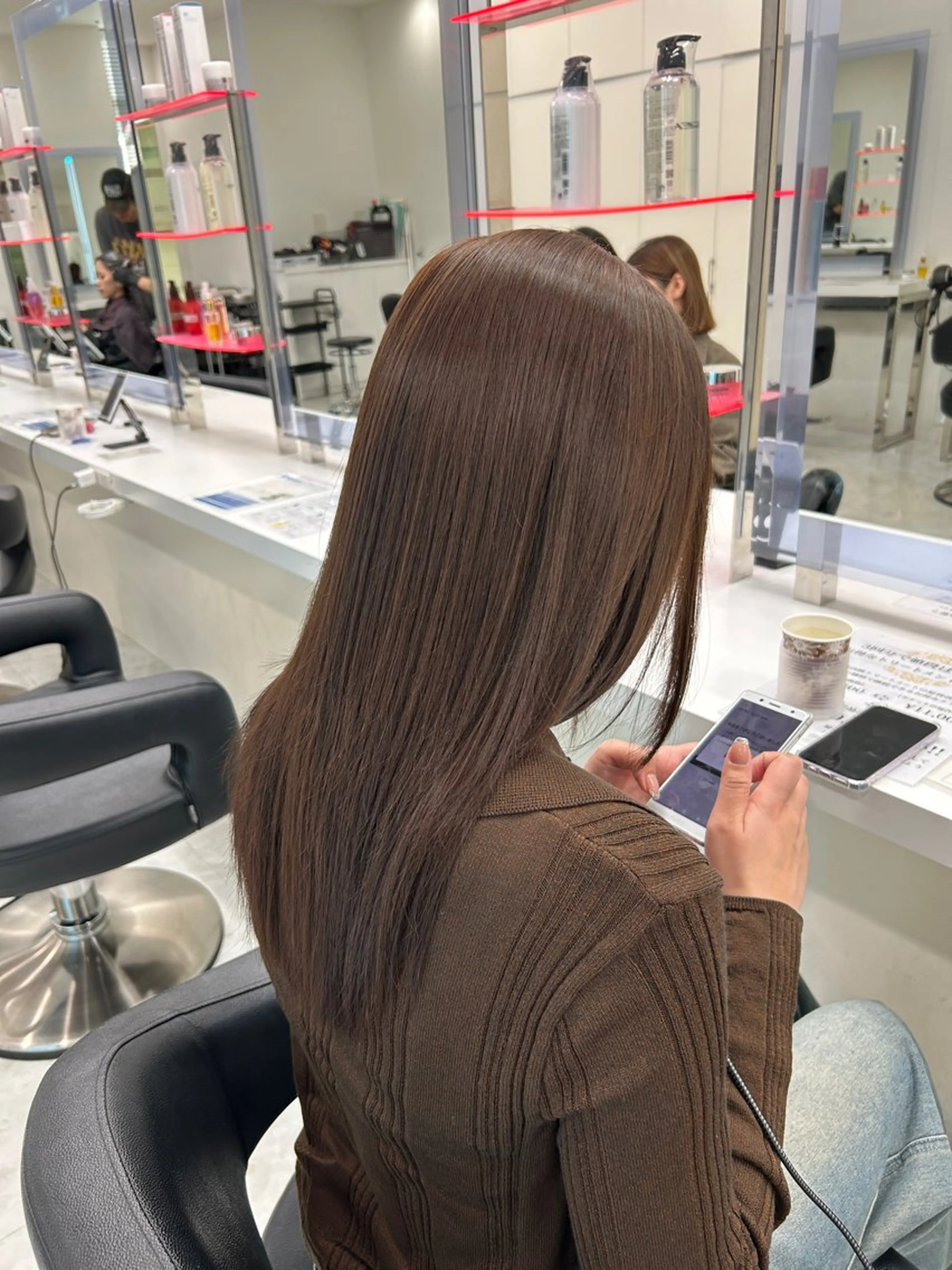ロング カラー ヘアカラー トリートメント 赤みなし透明感カラー 🩶RION🦋のヘアスタイル