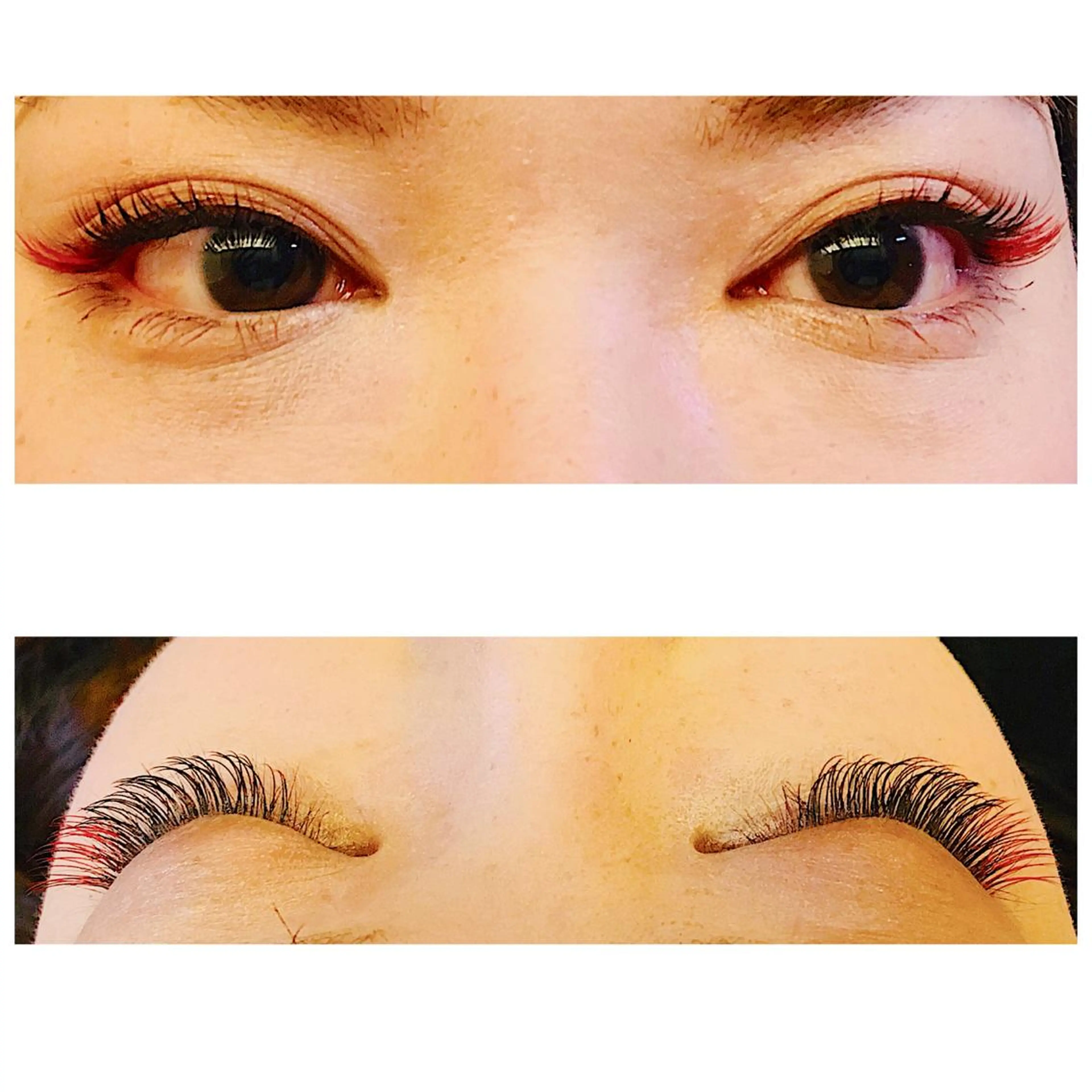 マツエク・マツパ Cカール カラーマツエク 目尻長め マツエク corona hair design所属・yu kiのマツエク・マツパデザイン