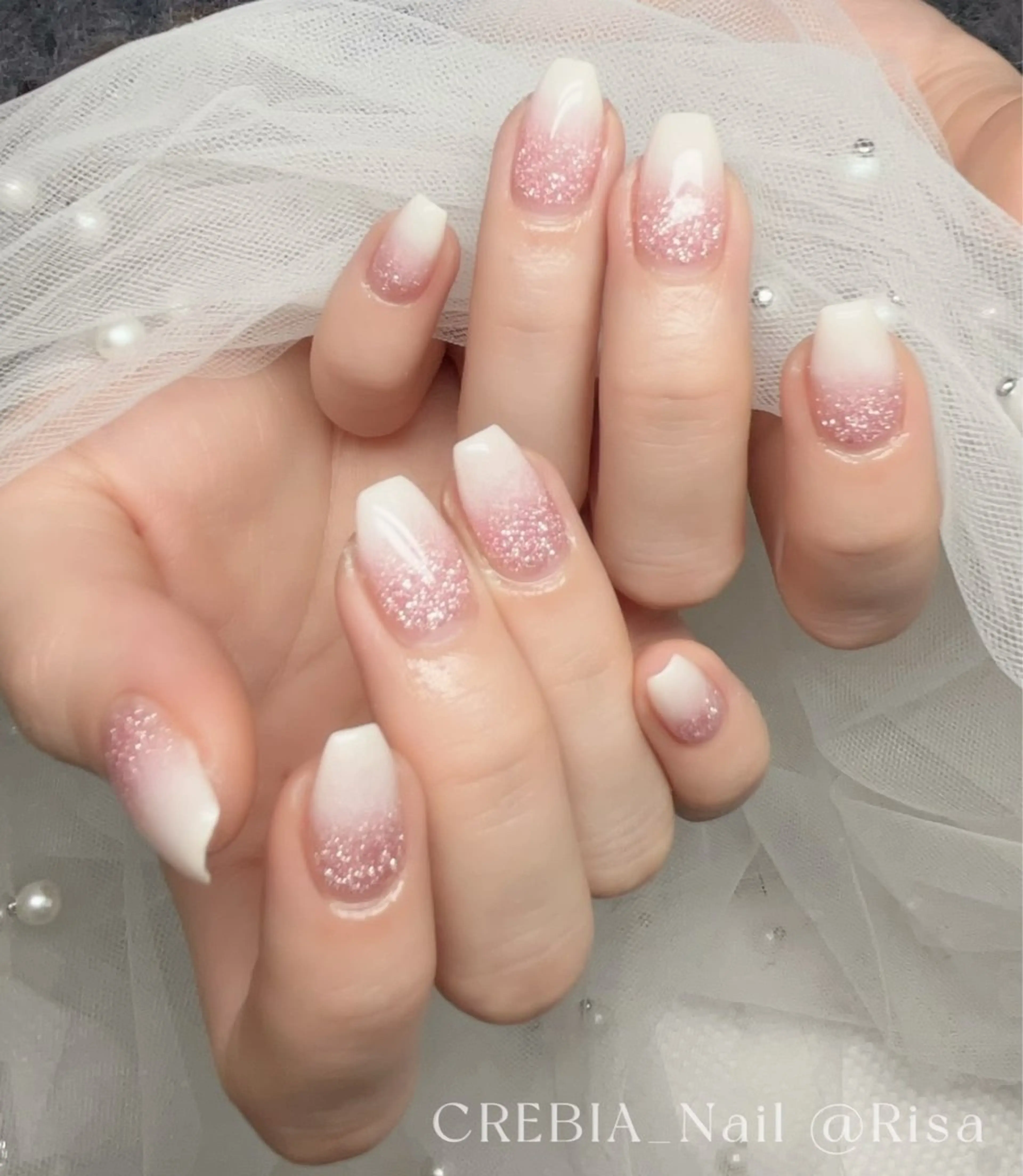ネイル ラメ(グリッター) CREBIA beaute ネイル部所属・CREBIA @Risaのネイルデザイン