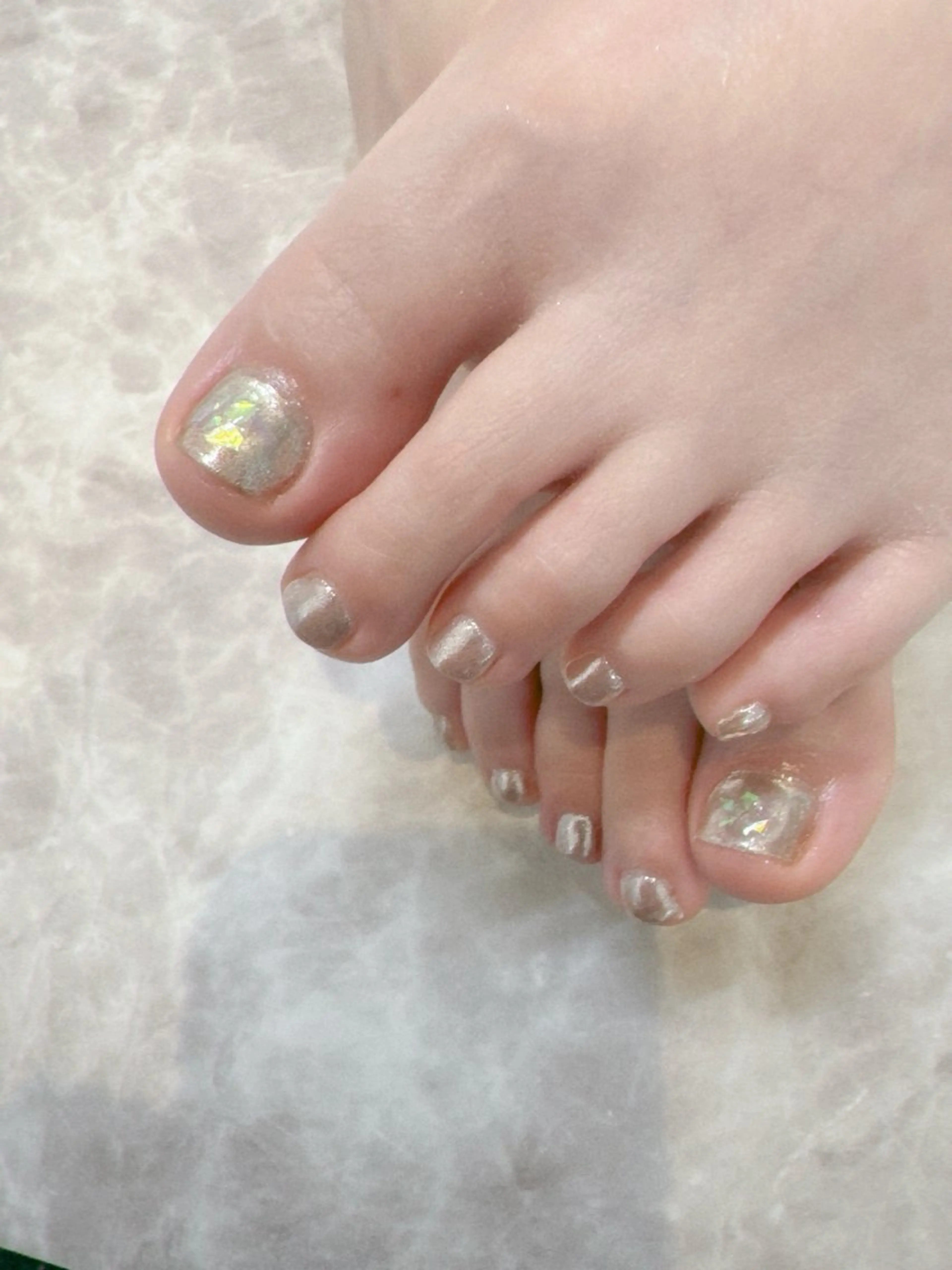ネイル ミラーネイル フットネイル olim nailspaceのネイルデザイン