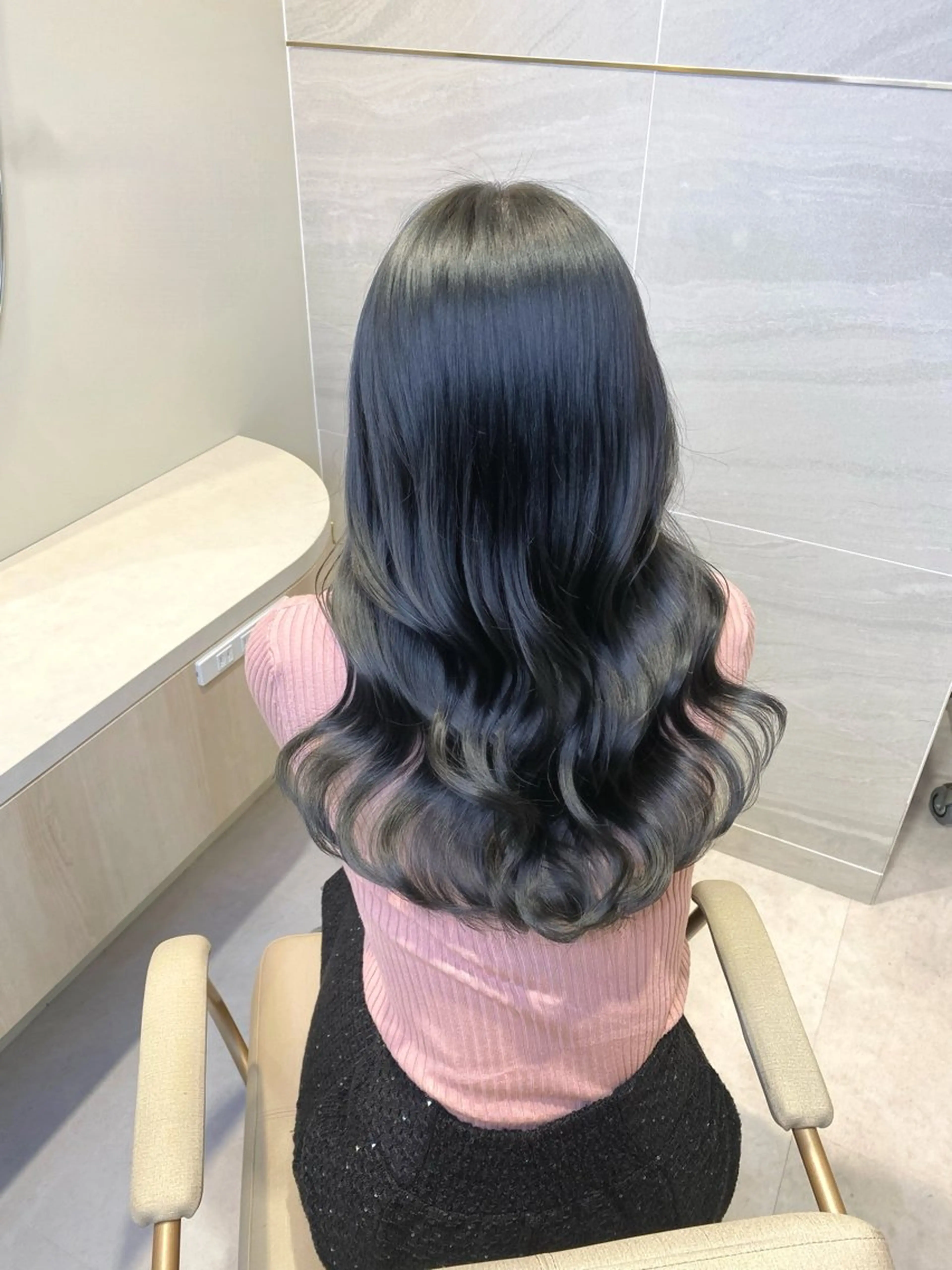ロング カラー ダークグレー ダークグレージュ グレージュ イルミナカラー カット ヘアカラー トリートメント ブリーチなしダブル カラー🧸🐺陽介のヘアスタイル