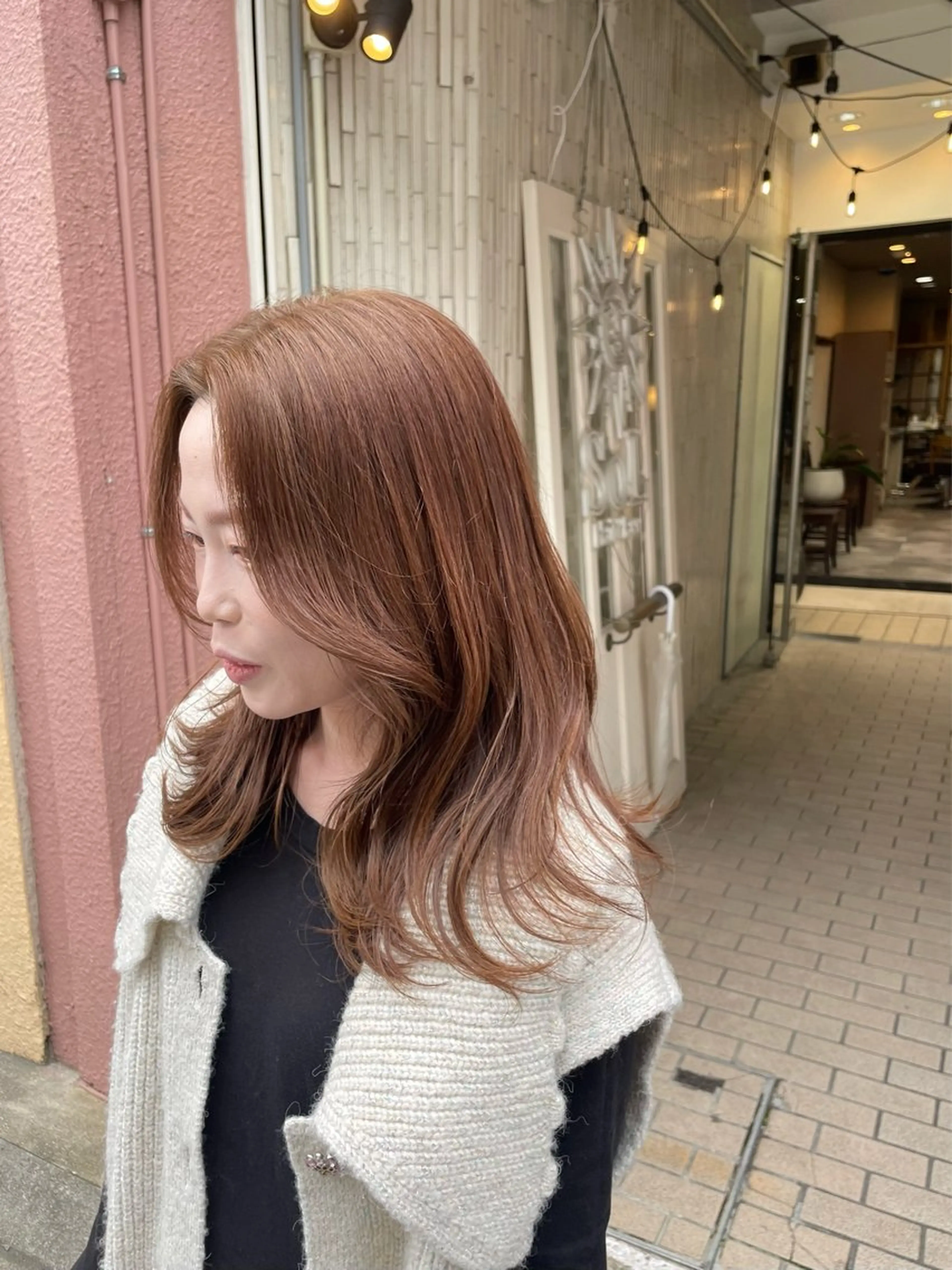 ミディアム 山本 眞白のヘアスタイル