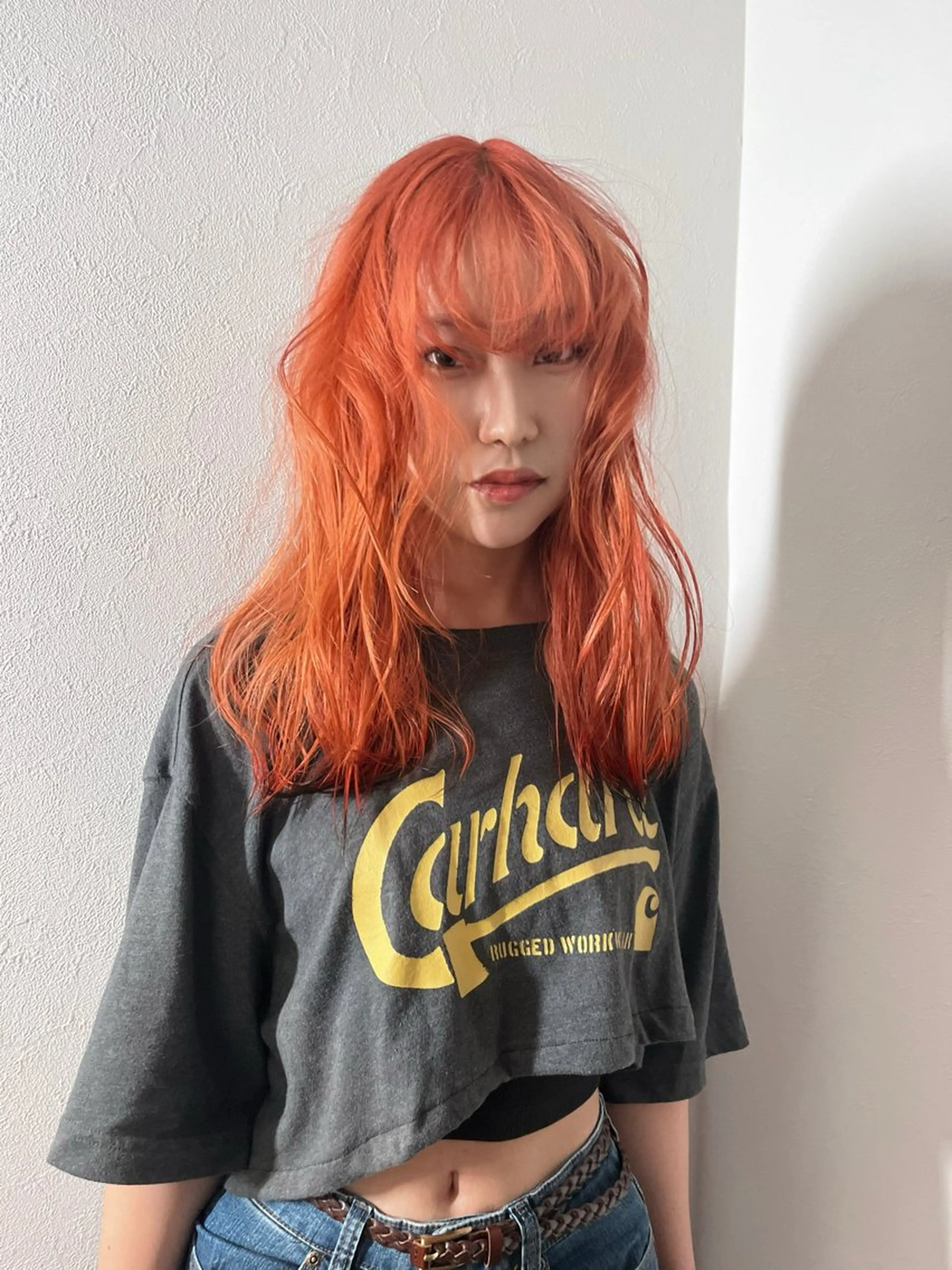 ミディアム カラー ベージュカラー ブリーチ デザインカラー ダブルカラー ハイトーンカラー 💖艶髪ブリーチ髪質 改善💖ケンシンのヘアスタイル