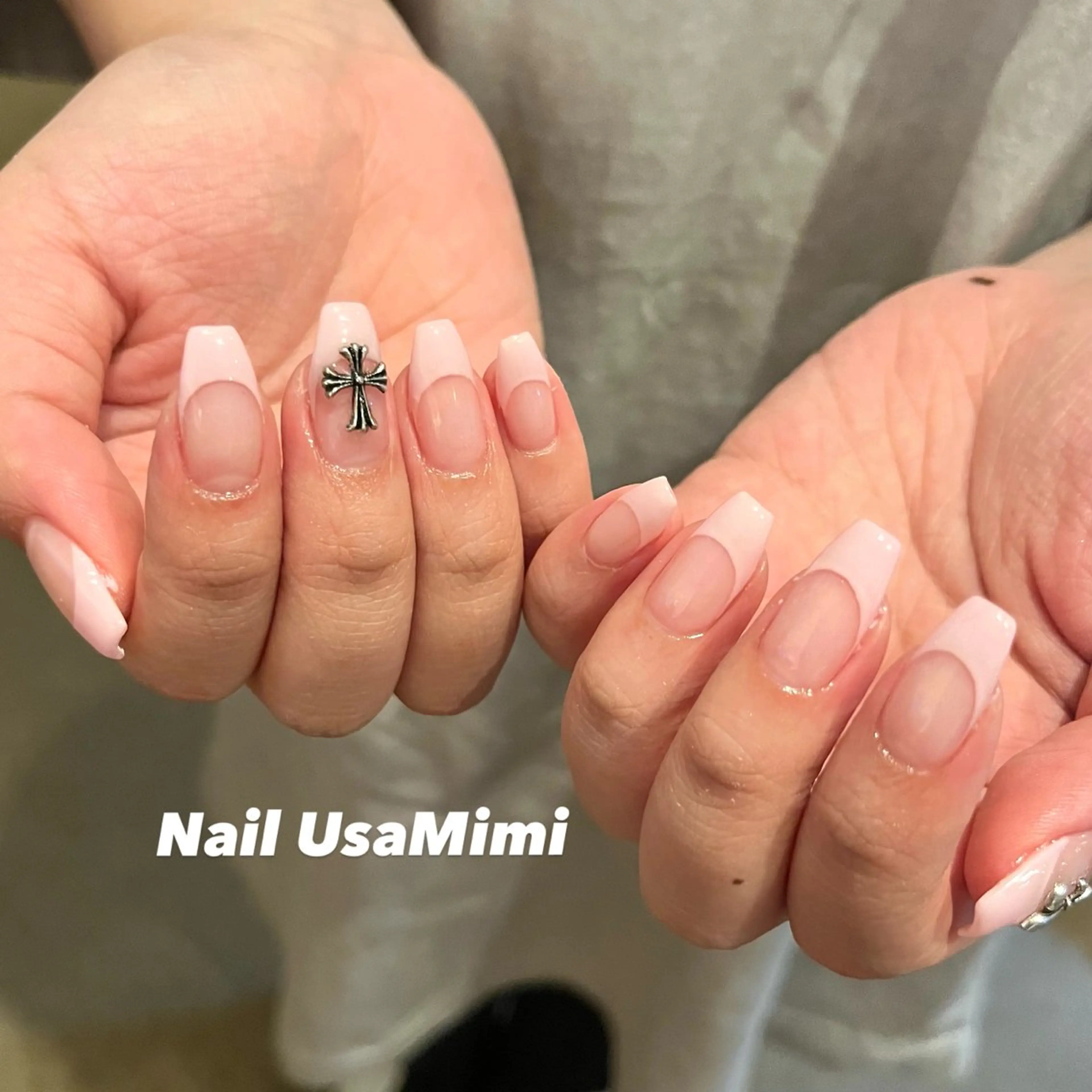 ネイル フレンチネイル ピンク Nail Usa Mimi ASAKOのネイルデザイン