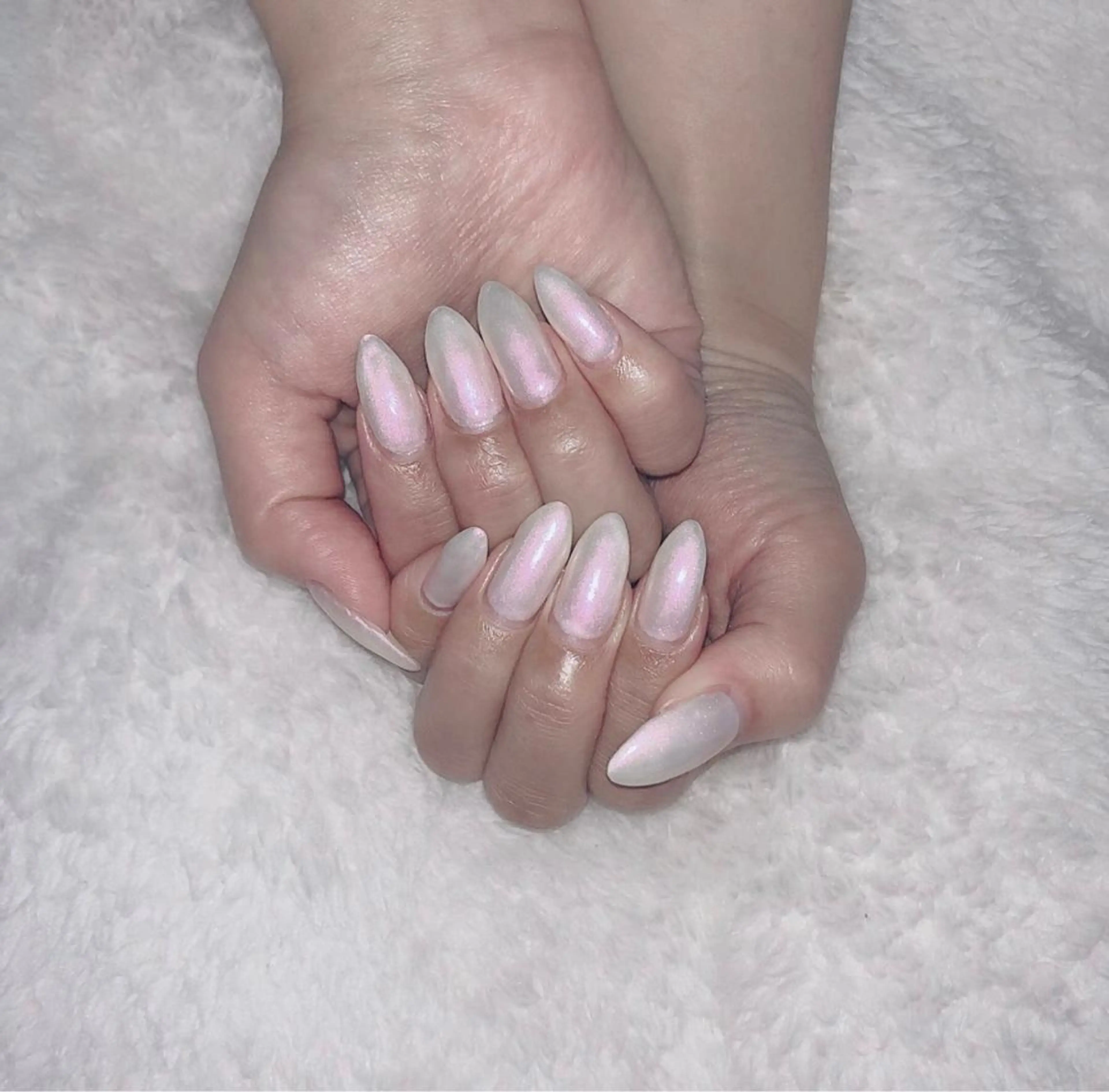 カラー ネイル ワンカラーネイル 𓂃🦢Aurora Swan🌙𓂃のネイルデザイン