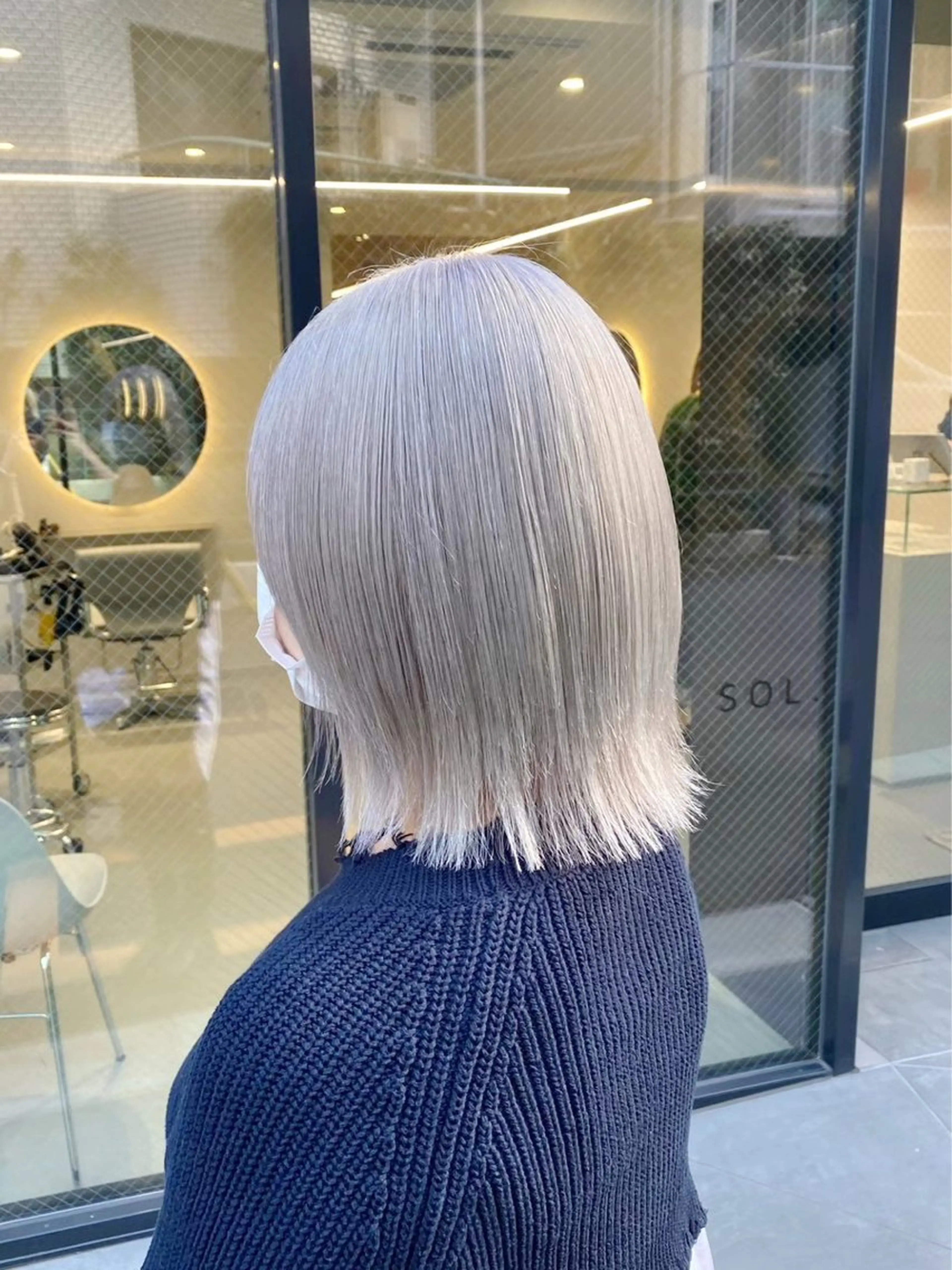 ミディアム ピンクラベンダー トリートメント SOL.所属・ハイトーンカラー/デ ザインカラー中川竜斗のヘアスタイル