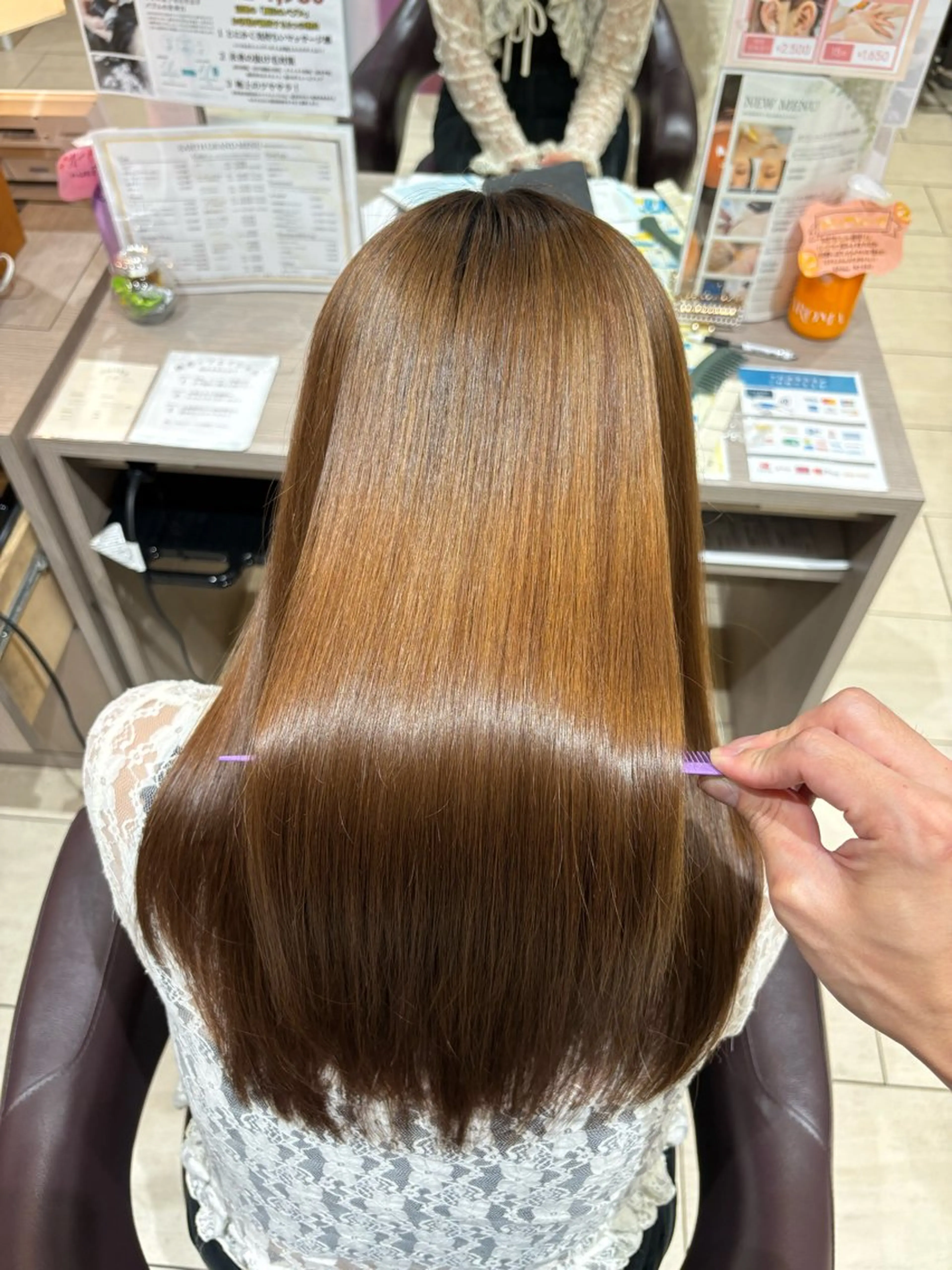 ブリーチあり◎艶髪カラー🫧🩷(トリートメント込み)の写真