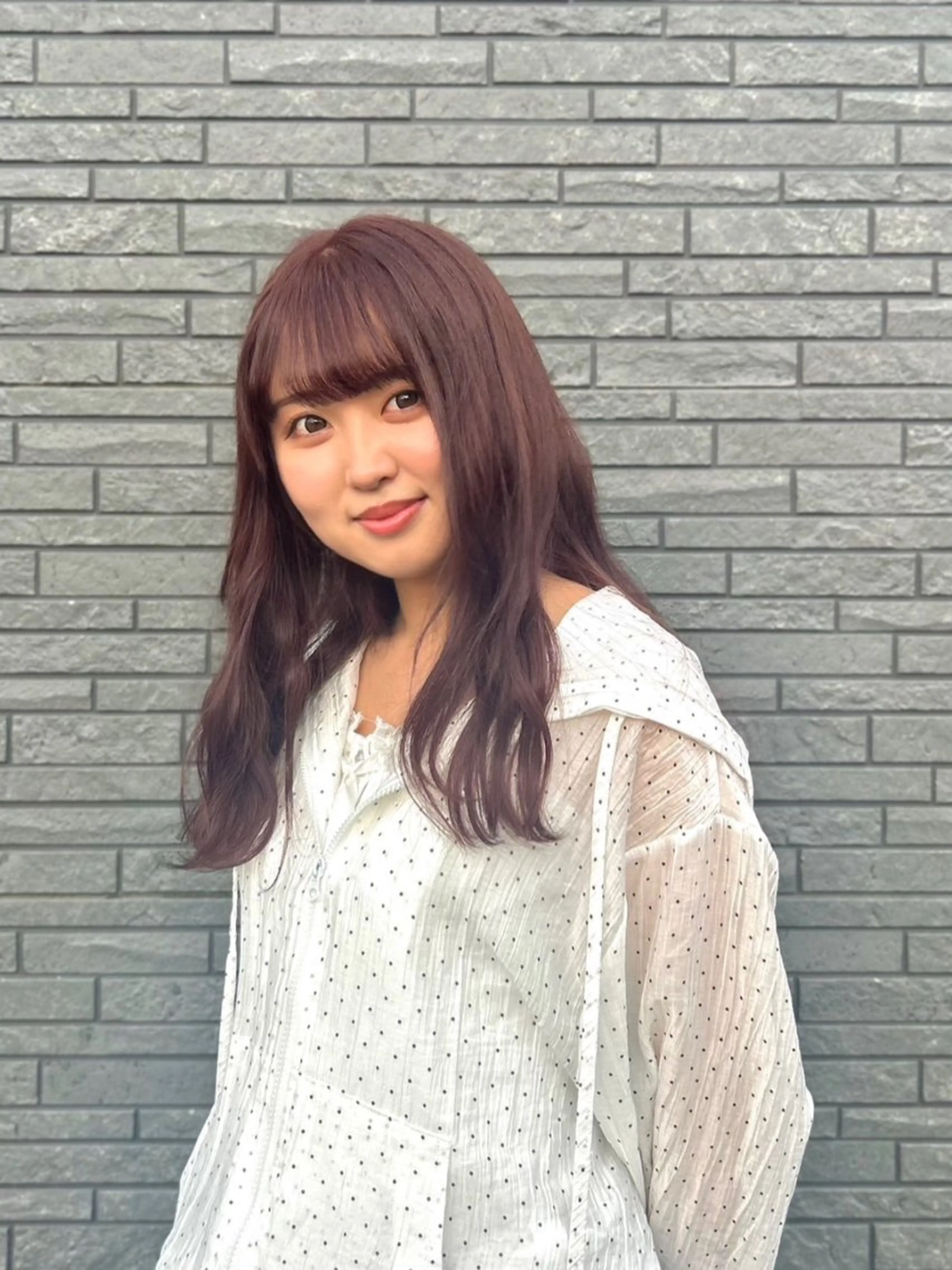 セミロング カット ヘアカラー 水元 聖流のヘアスタイル