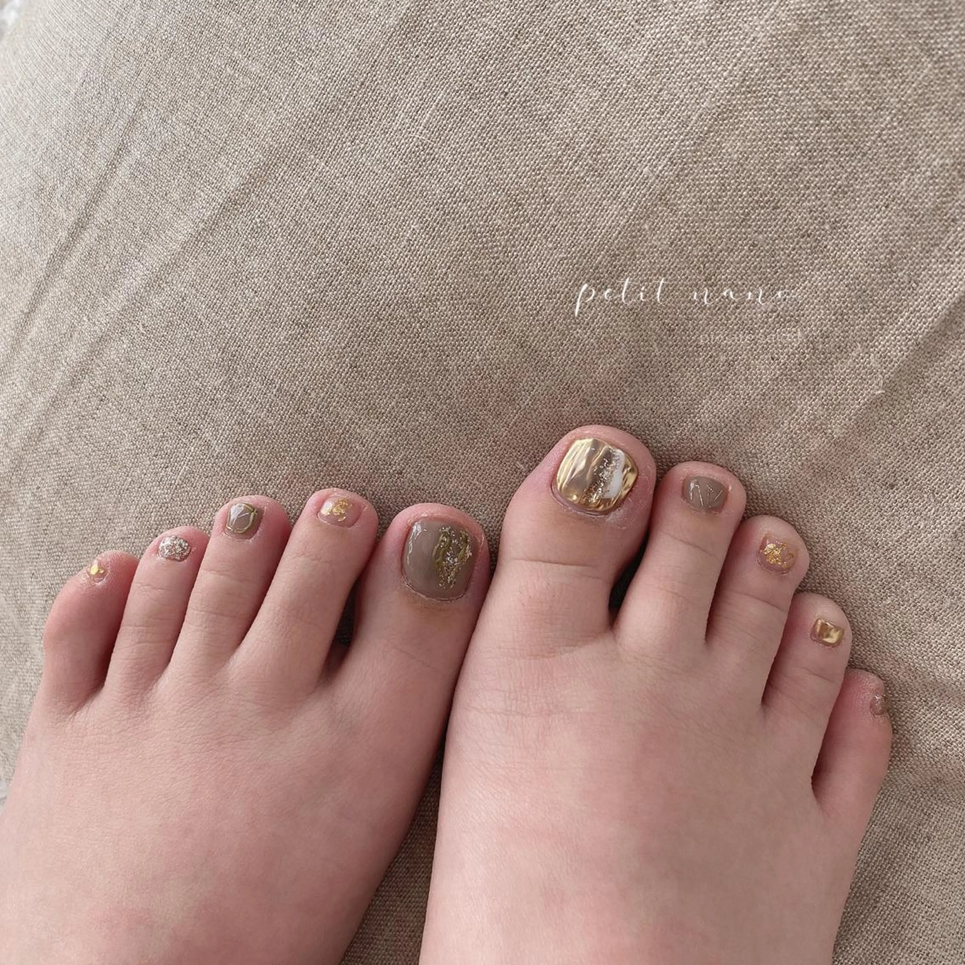 ネイル フットネイル ジェルネイル ニュアンスネイル パラジェル ショートネイル nail‪◯ petitnanoのネイルデザイン