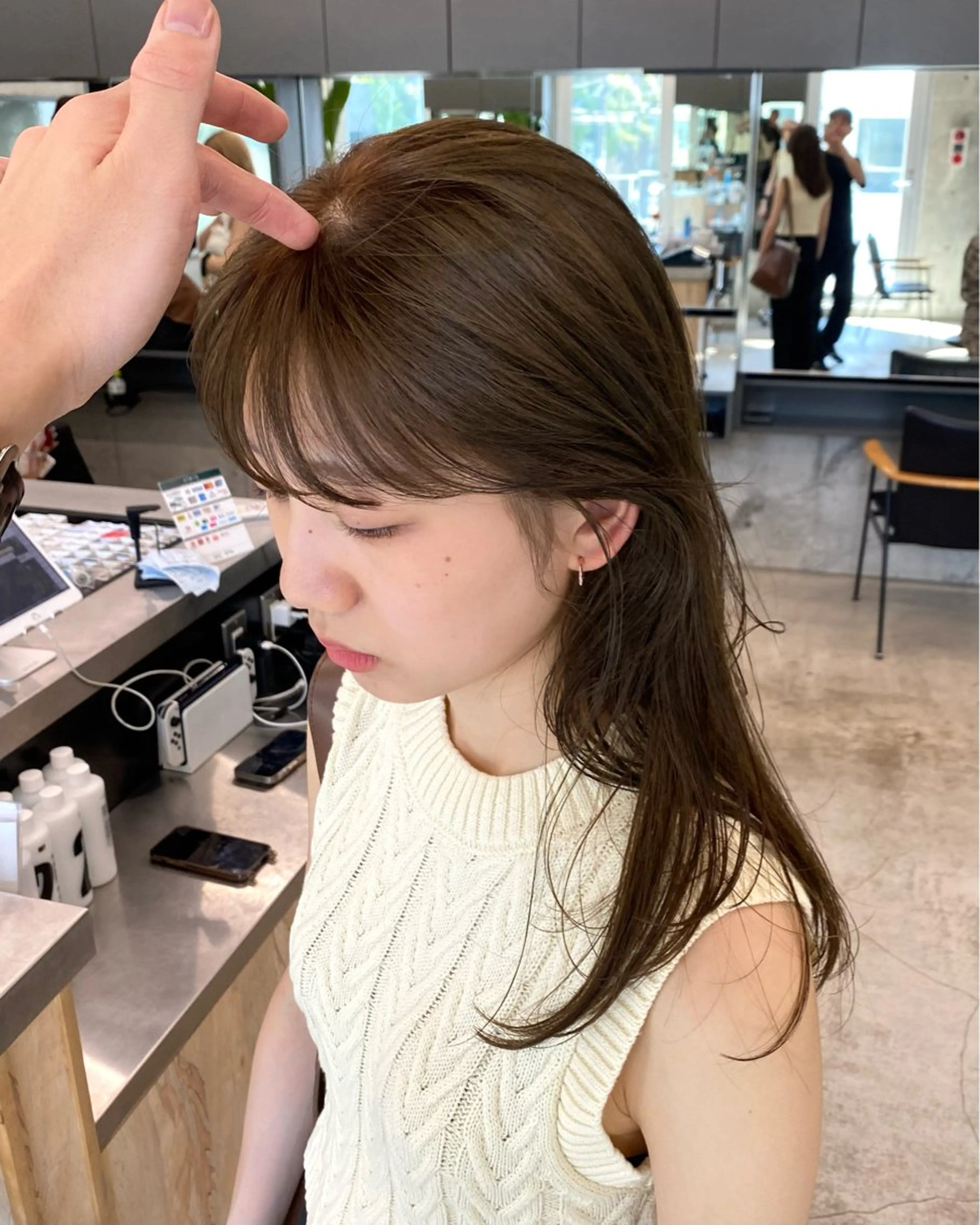 セミロング カラー 村田 りょうやのヘアスタイル