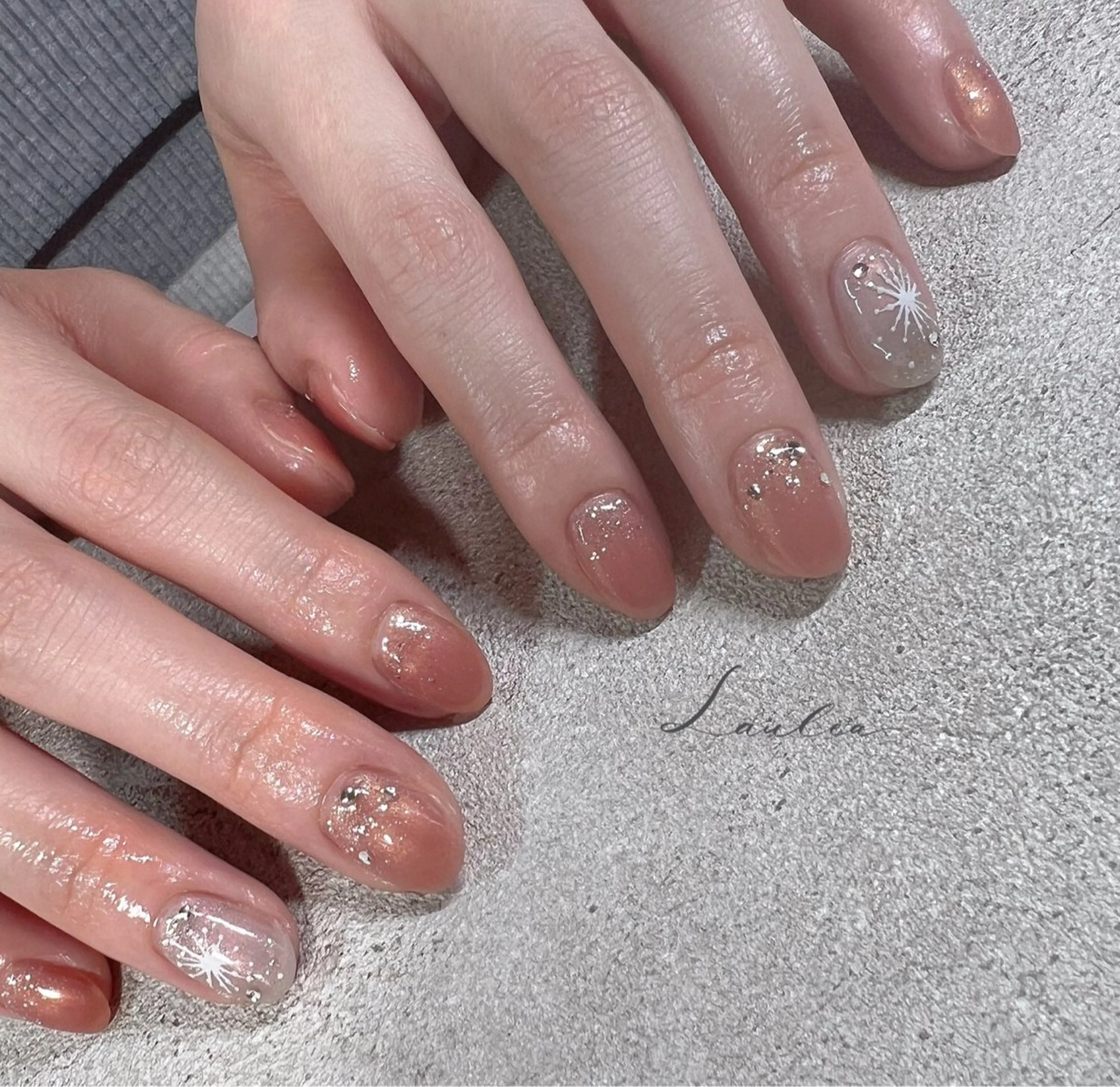 ネイル 韓国ネイル ハンドネイル nail salon Lauleaのネイルデザイン