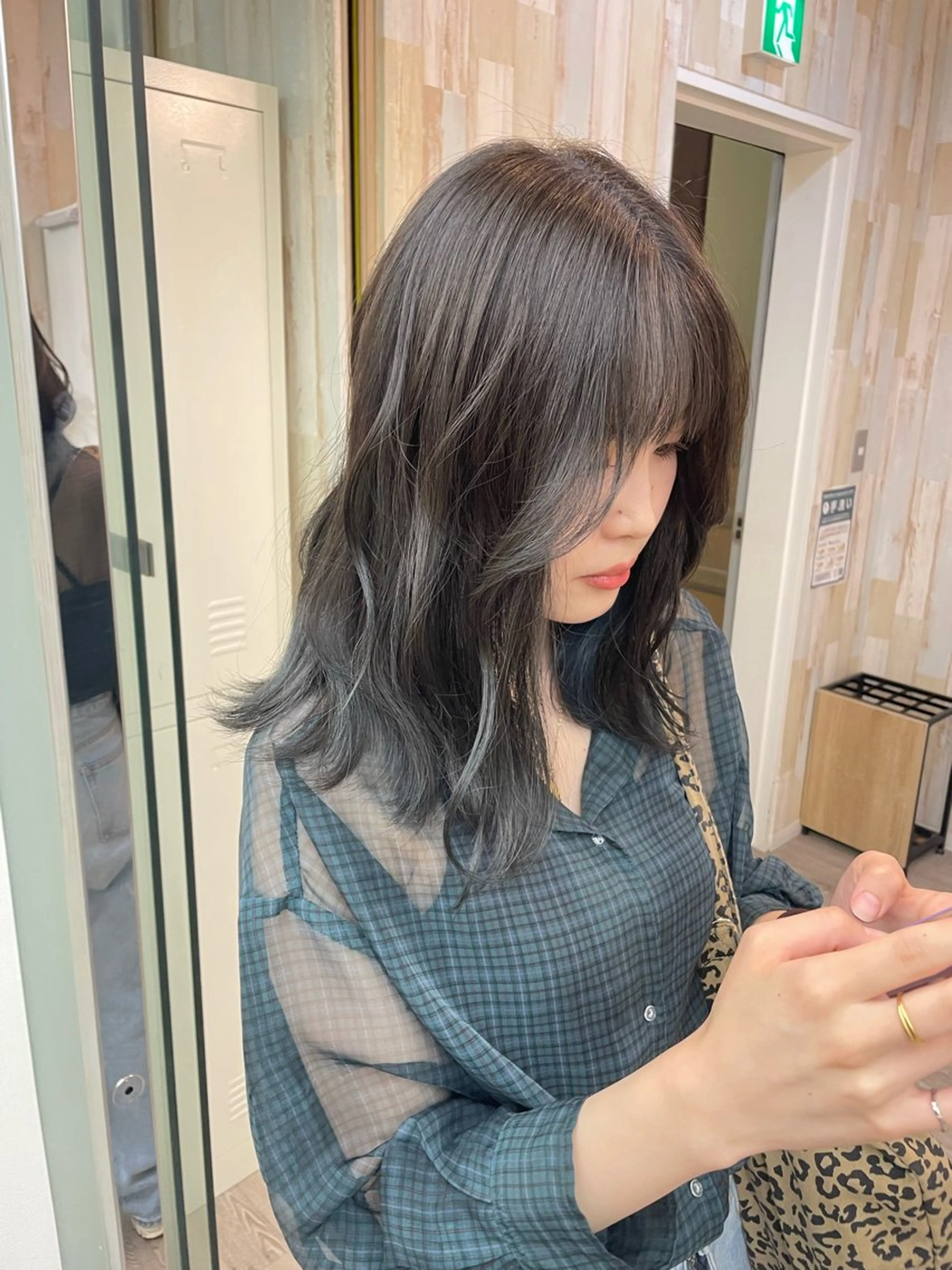 セミロング カラー ベージュカラー ブルーカラー ブルージュ 透明感カラー カット ヘアカラー トリートメント HIKARU副店長/ ✨️髪質改善のヘアスタイル