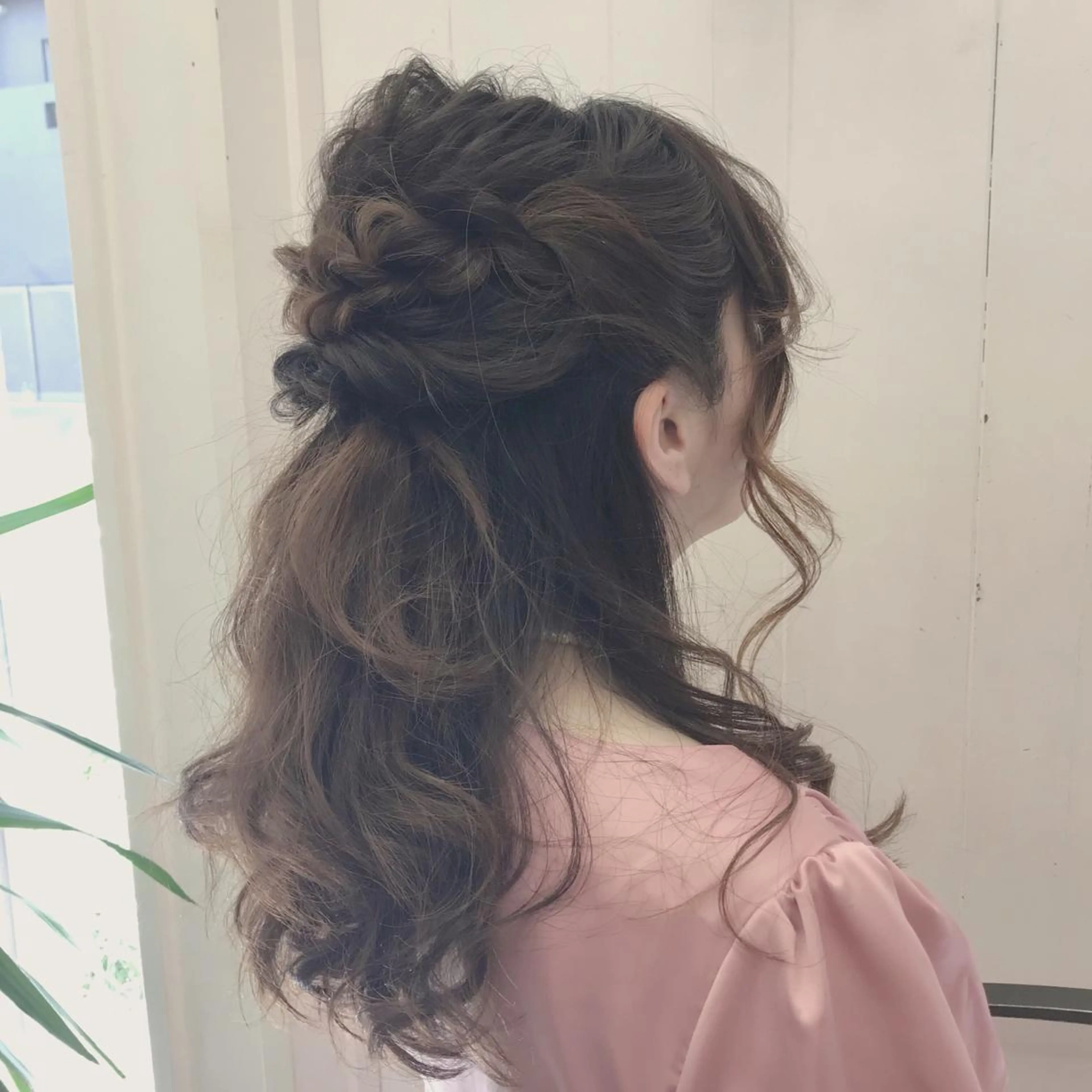 セミロング ヘアアレンジ ハーフアップ ヘアセット 🌿大人かわいいヘア 🌿Ayahaのヘアスタイル