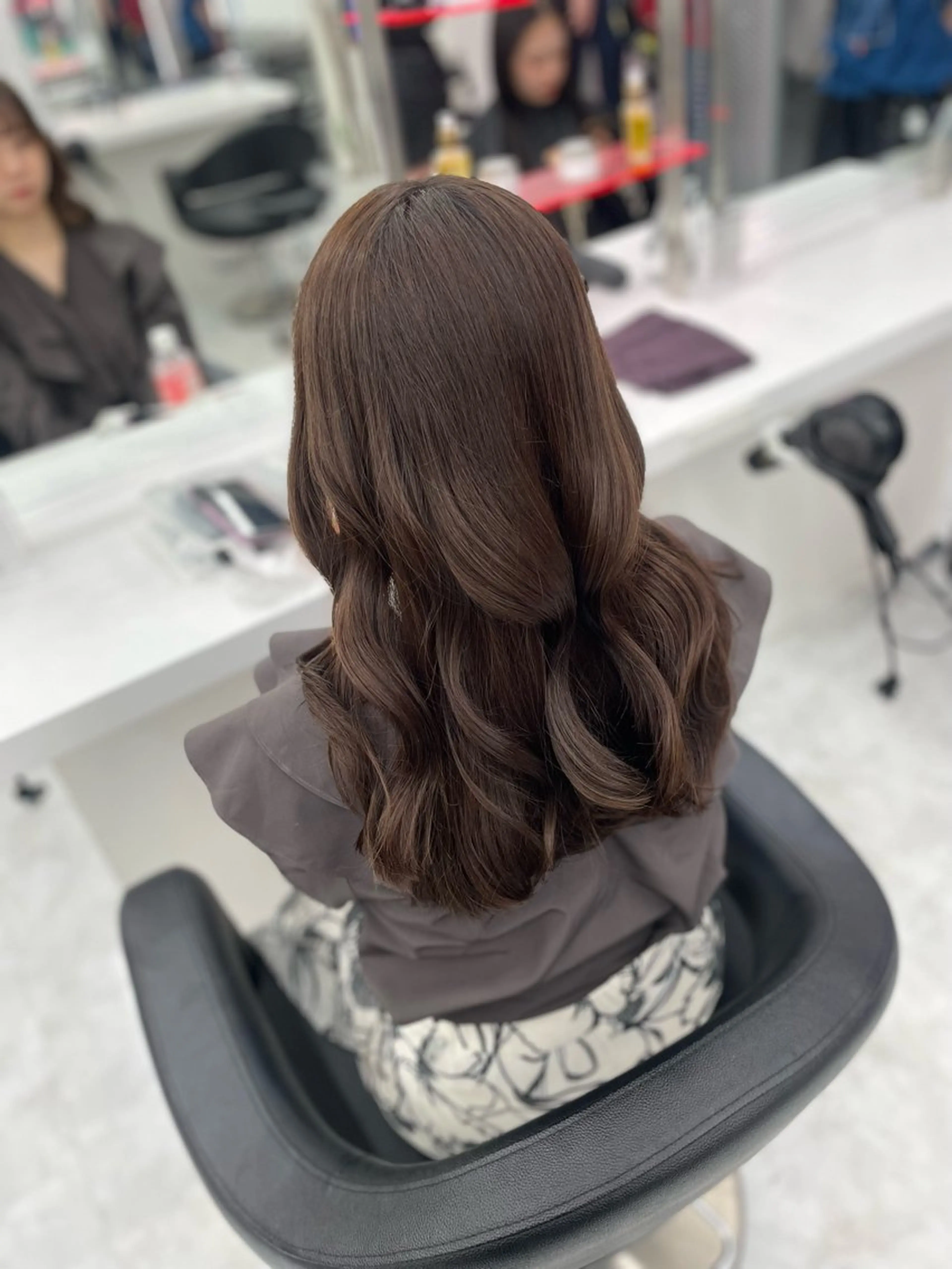 セミロング ヘアカラー トリートメント ヘアセット GO TODAY SHAiR SALON所属・🤍韓国トレンド ヘア🤍miku🤍のヘアスタイル