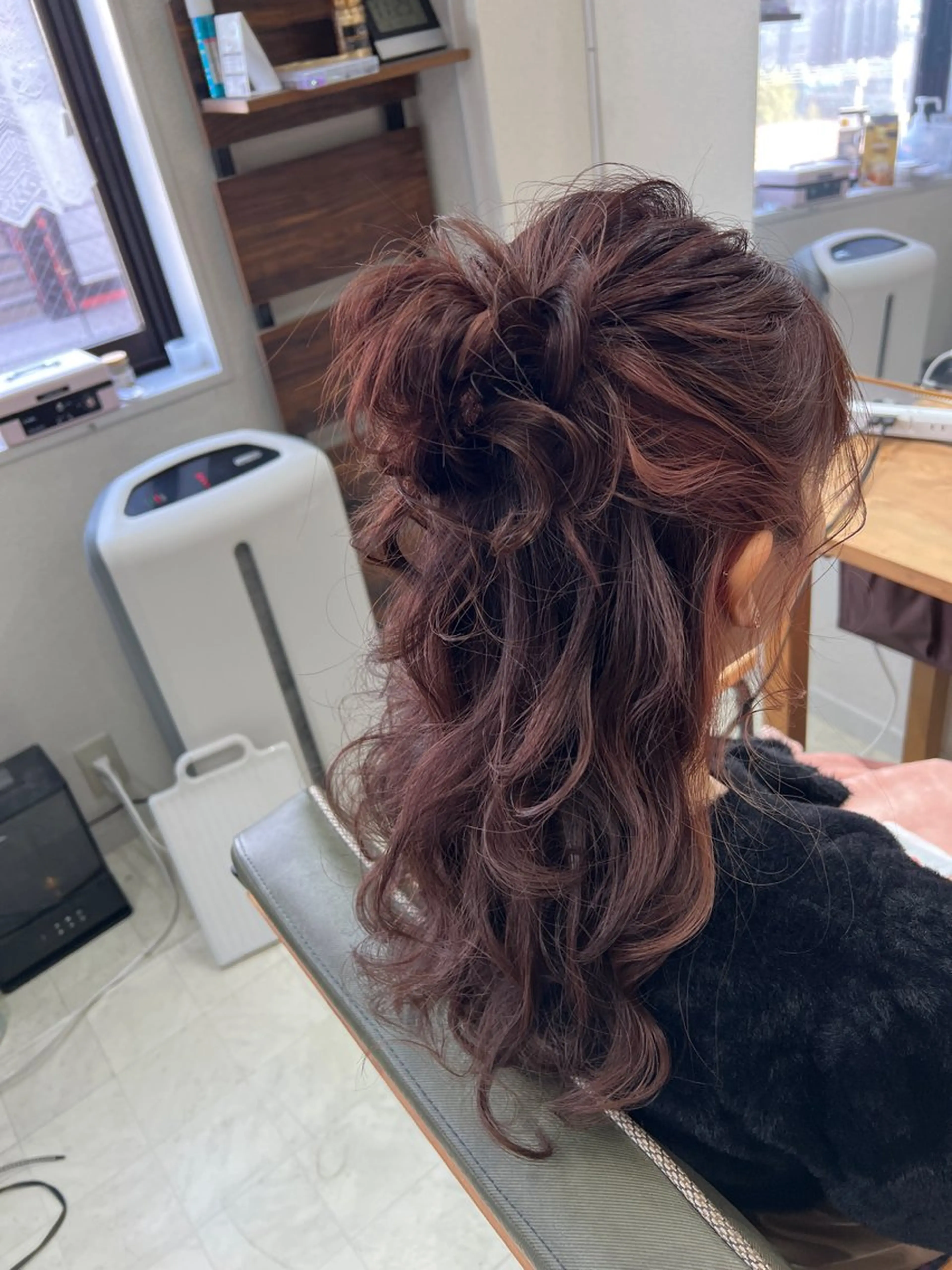ロング ヘアアレンジ ハーフアップ お団子ヘア 山室 敬義のヘアスタイル