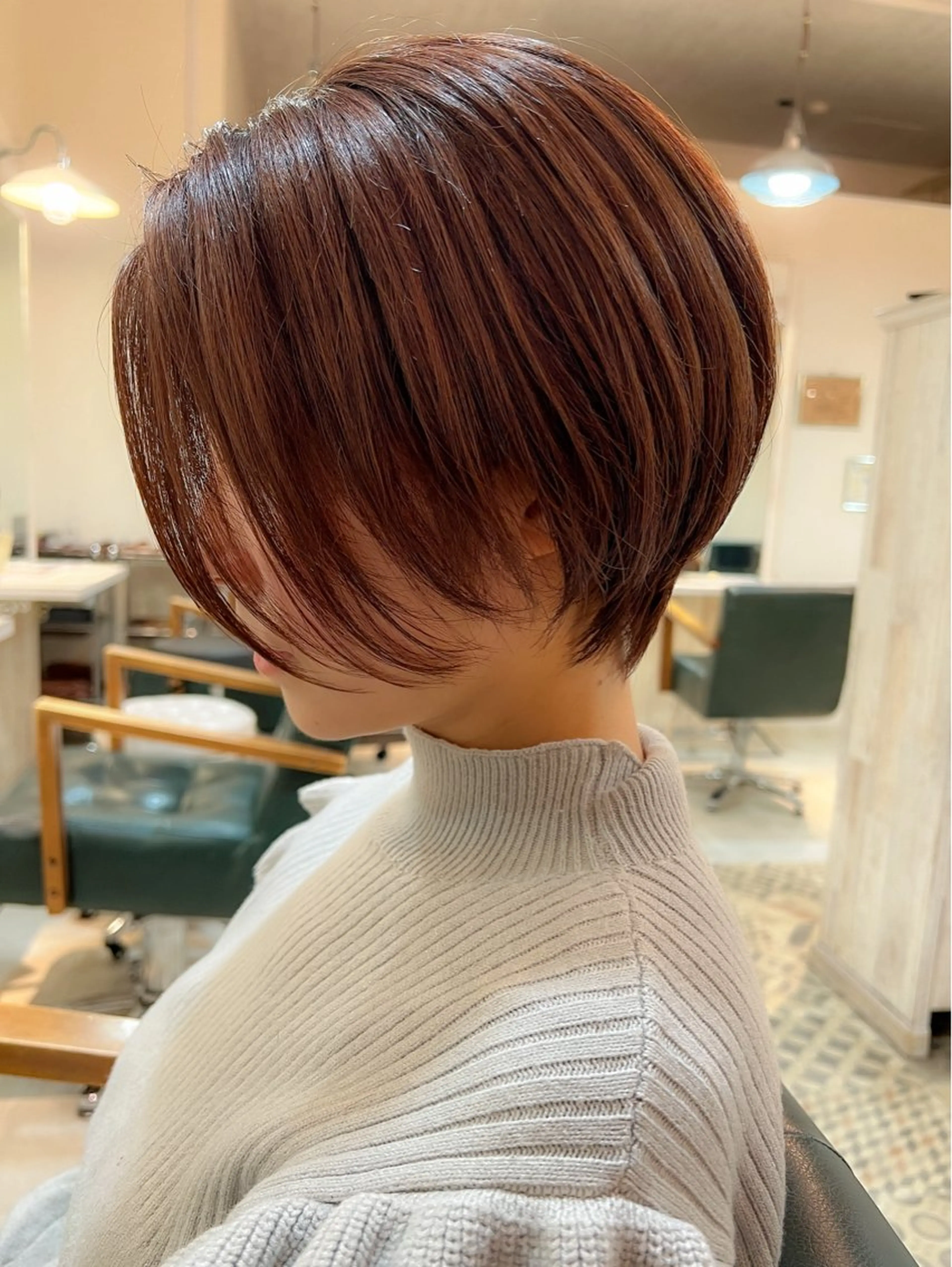 ショート カラー 髪質改善/美髪縮毛 ☘️大人ショートのヘアスタイル