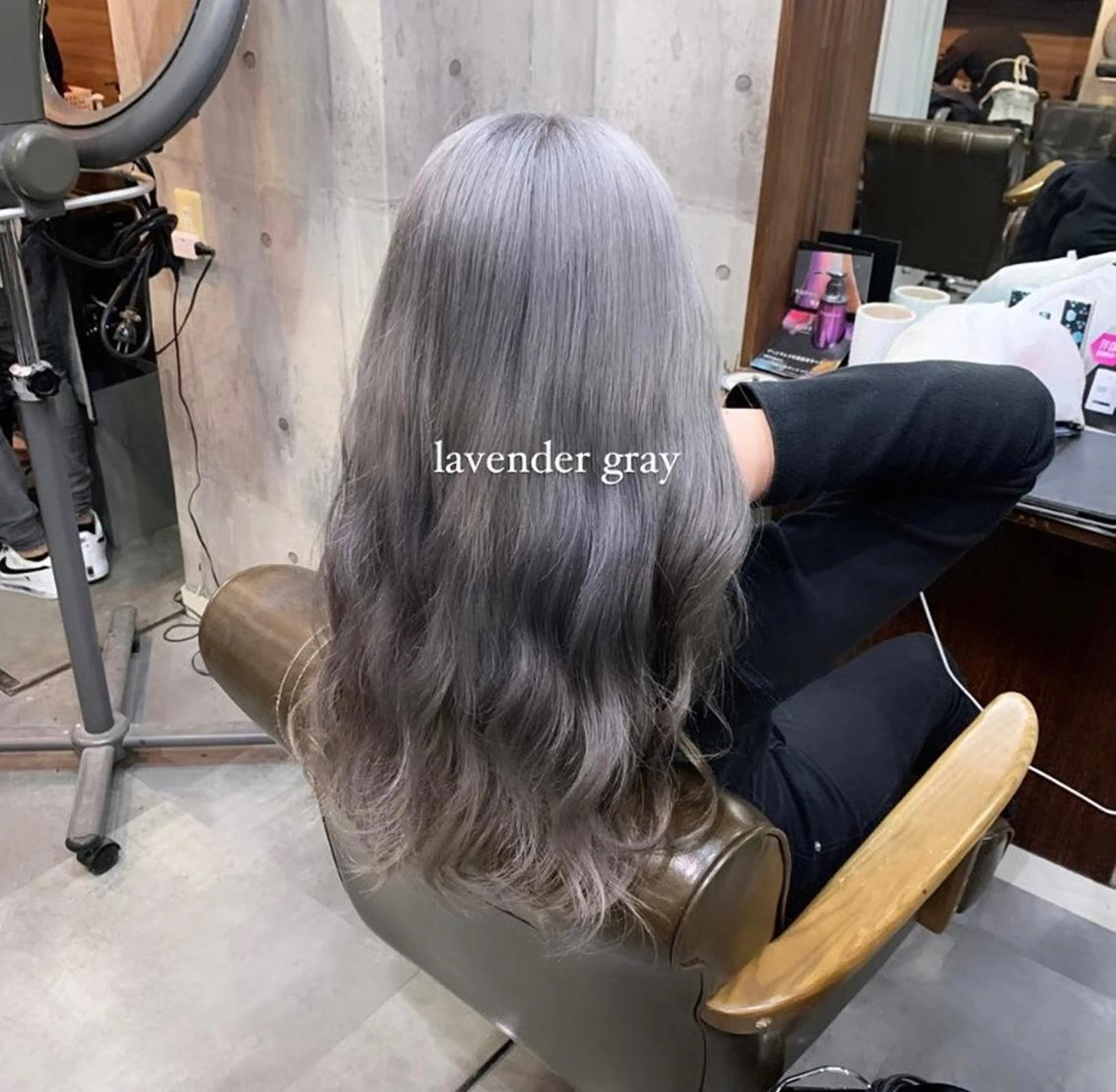 ロング カラー ダブルカラー LAFF きよののヘアスタイル