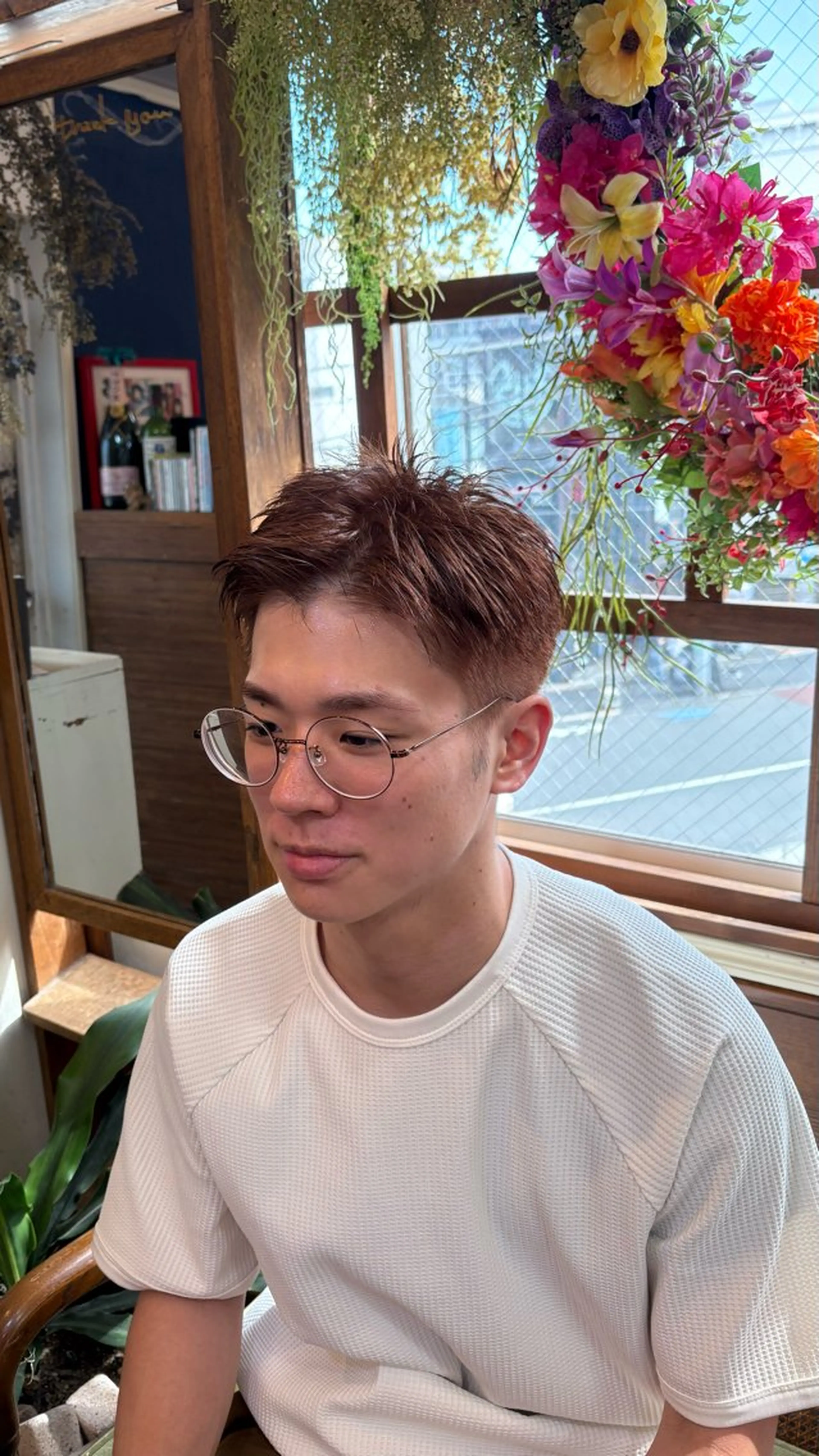 カラー メンズ メンズブリーチ ブリーチ ブラウンカラー ブリーチなしカラー レッドカラー ヘアカラー 🌈原宿/推しカラー /マーコ🌈のヘアスタイル
