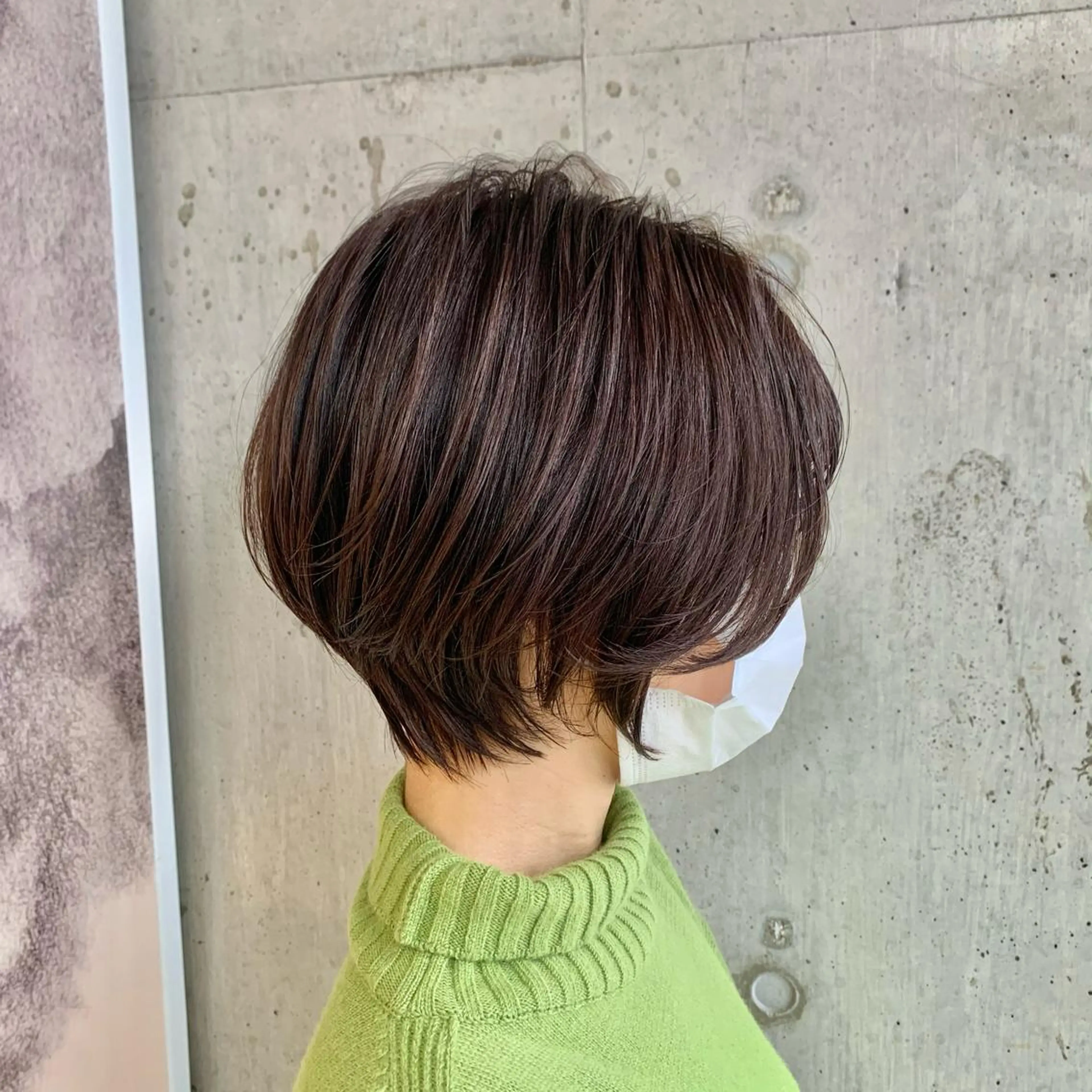 ショート カット 縮毛矯正 トリートメント hoNua. 栄/透明感カラーのヘアスタイル