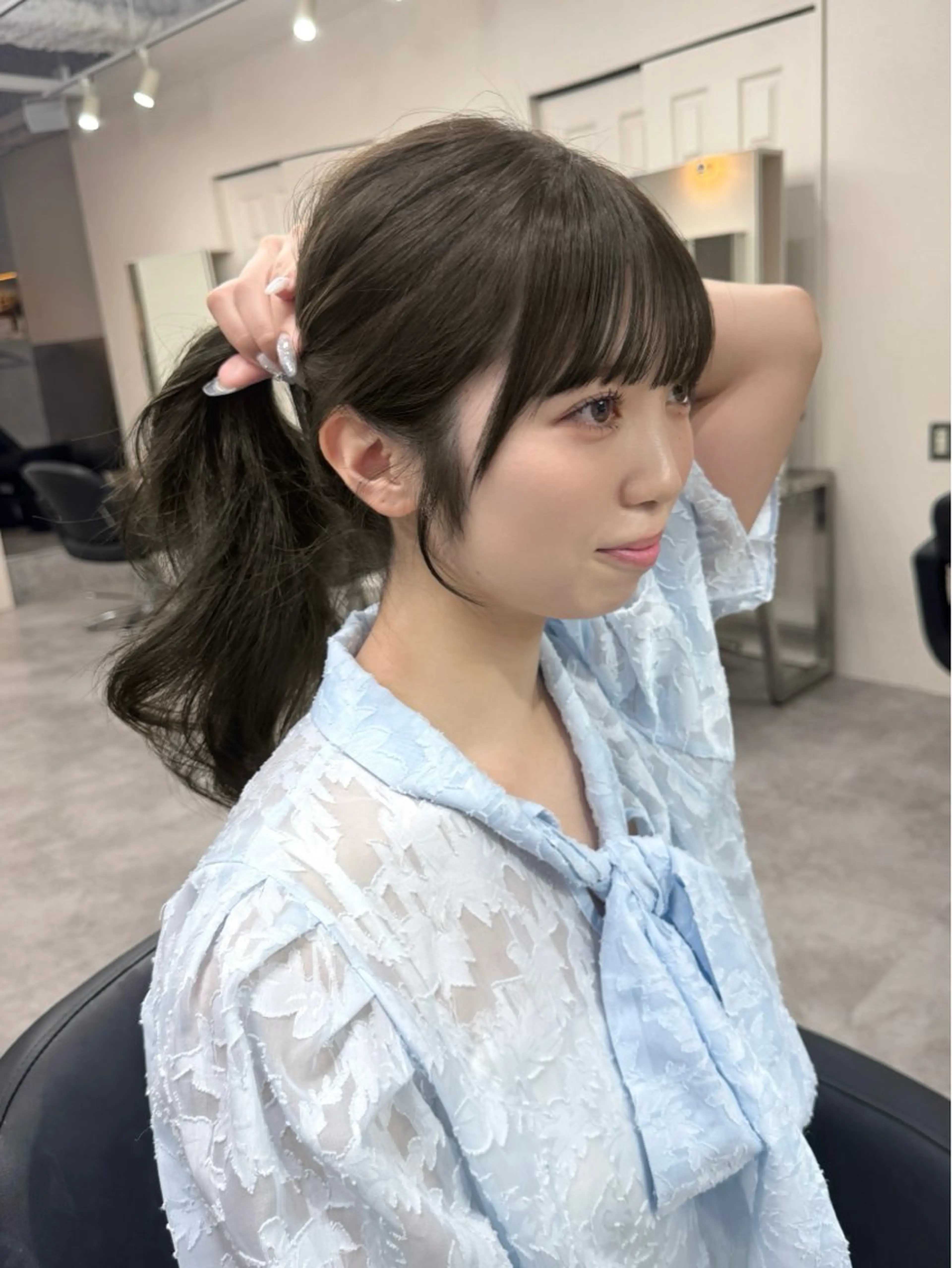セミロング カラー カット ヘアカラー トリートメント ヘッドスパ 🎀盛れる顔周り×レ イヤー×透明感/米田のヘアスタイル