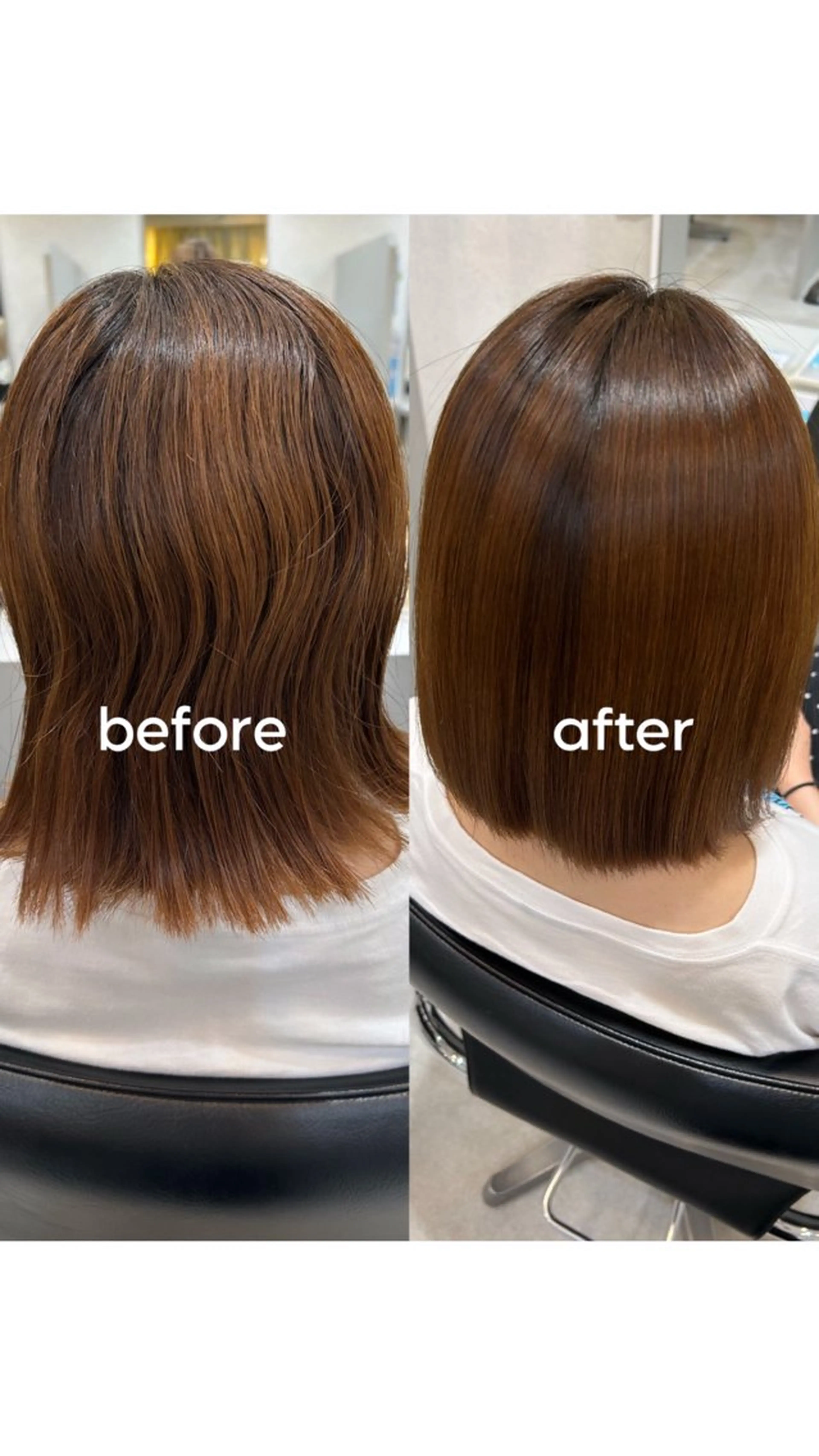 ミディアム ボブ 縮毛矯正 トリートメント 西梅田/髪質改善/ はやしまお🫧のヘアスタイル