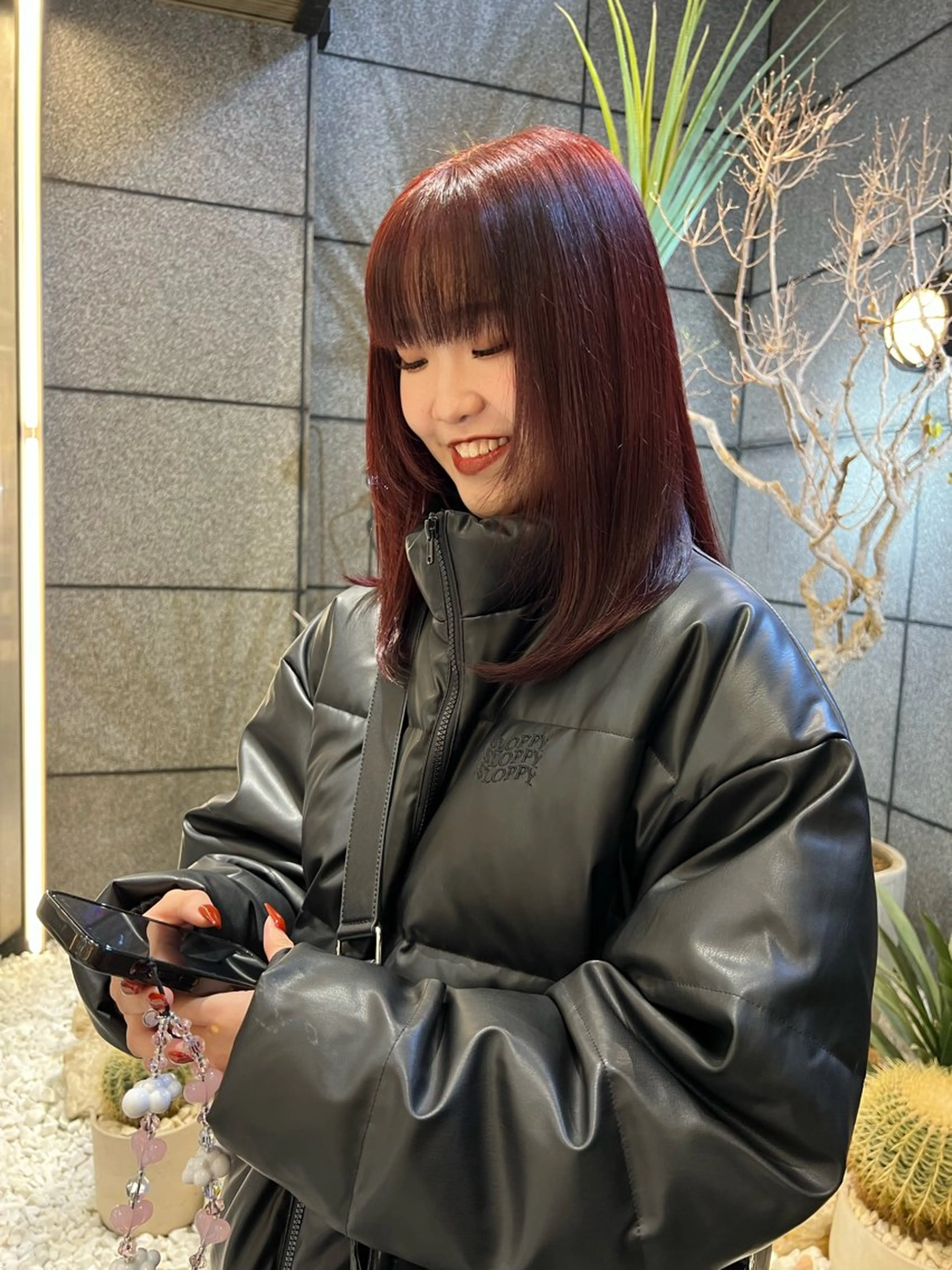 ミディアム カラー ブリーチ ブリーチなしカラー レッドカラー ヘアカラー トリートメント 酸性ストレート人気 No,1/カスミ🩰のヘアスタイル